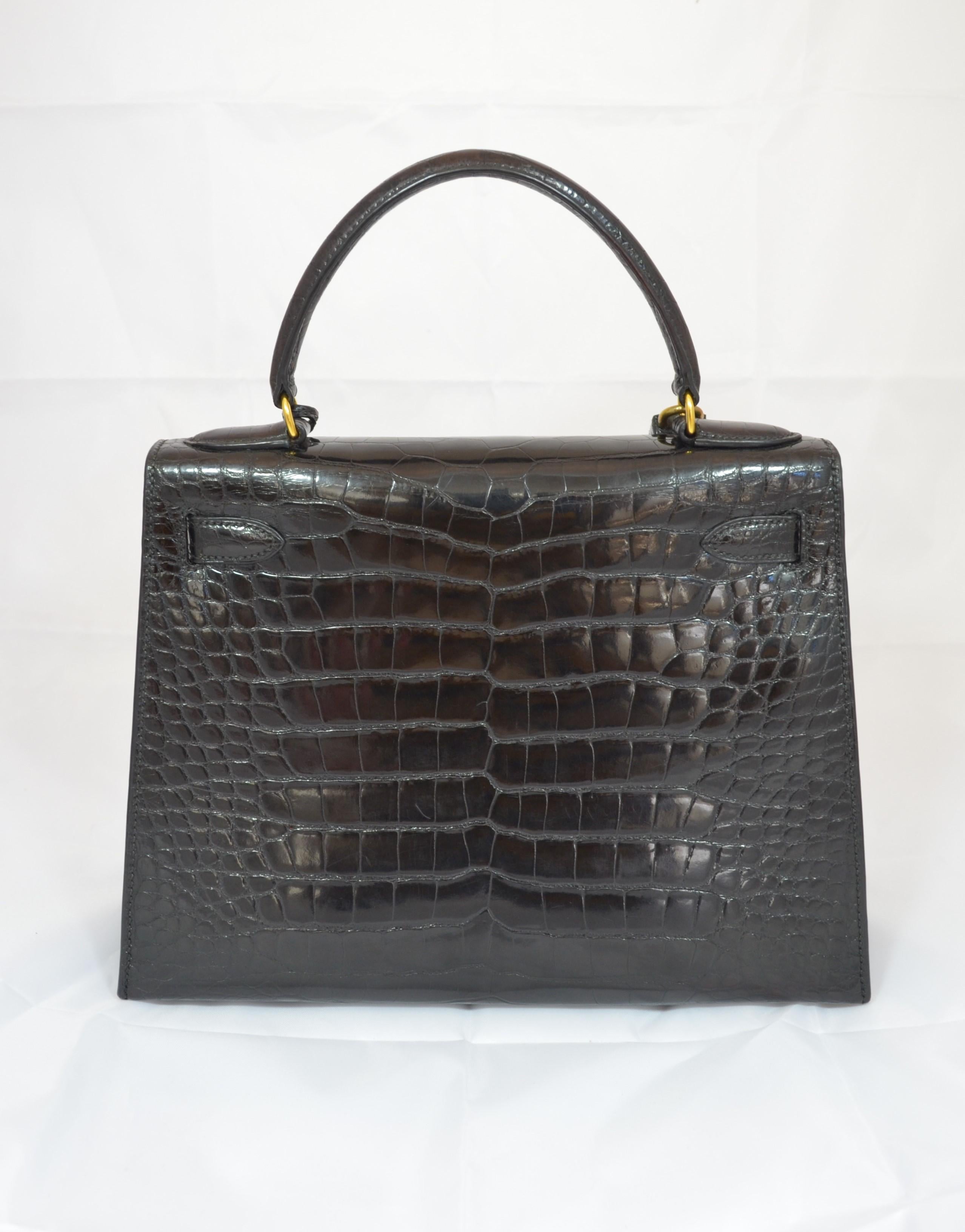 hermes vintage crocodile kelly bag