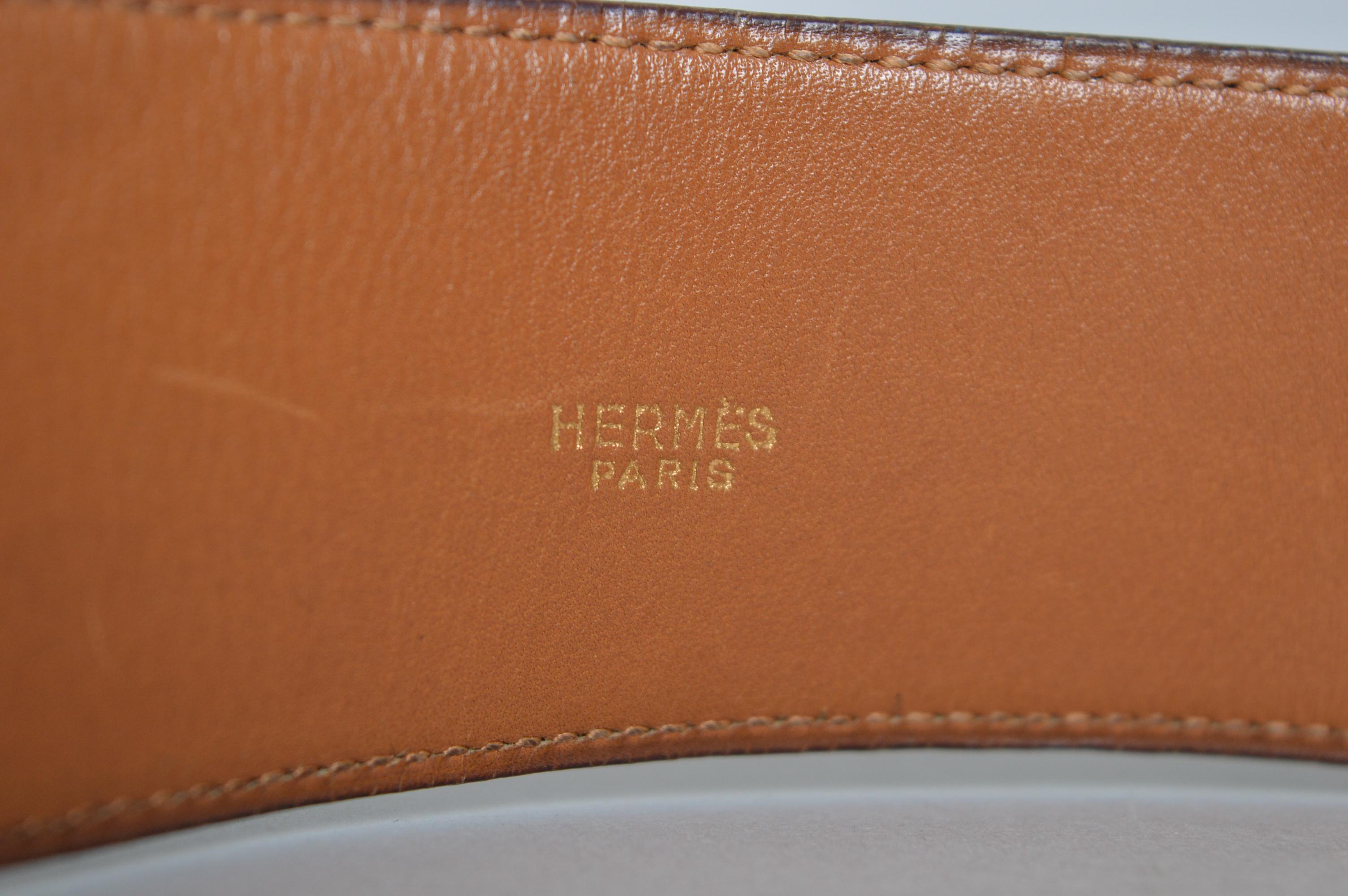 Hermès Vintage Black leather Collier de Chien ‘Médor’ waist belt For Sale 5