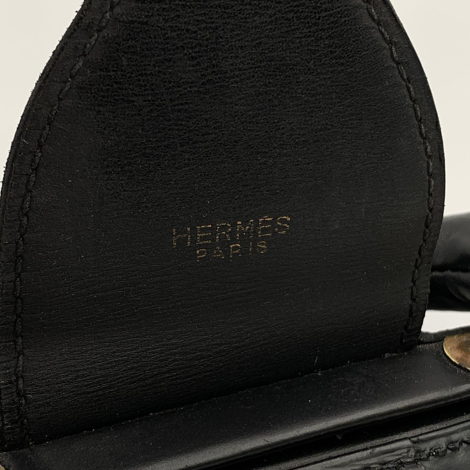 Hermes Vintage Black Leather Pilot Bag Doctor Large Briefcase 7