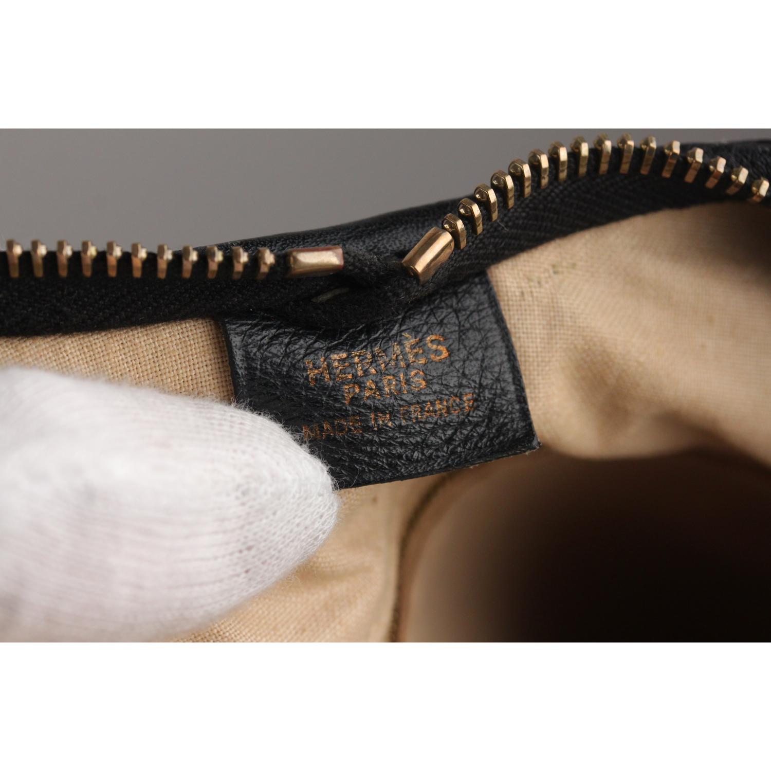 Hermes Vintage Black Leather Sac Massai PM Hobo Shoulder Bag 4