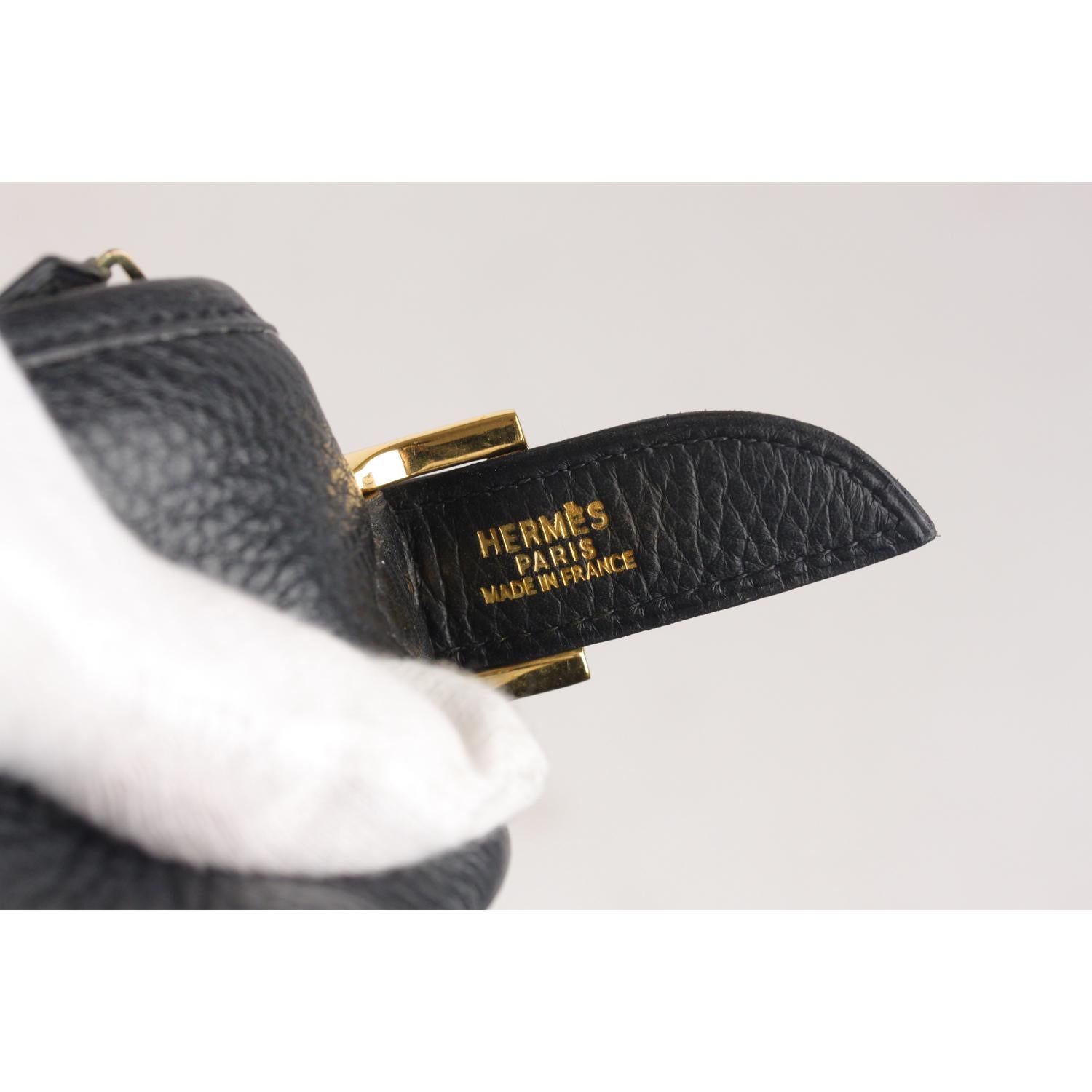Hermes Vintage Black Leather Sac Massai PM Hobo Shoulder Bag 5