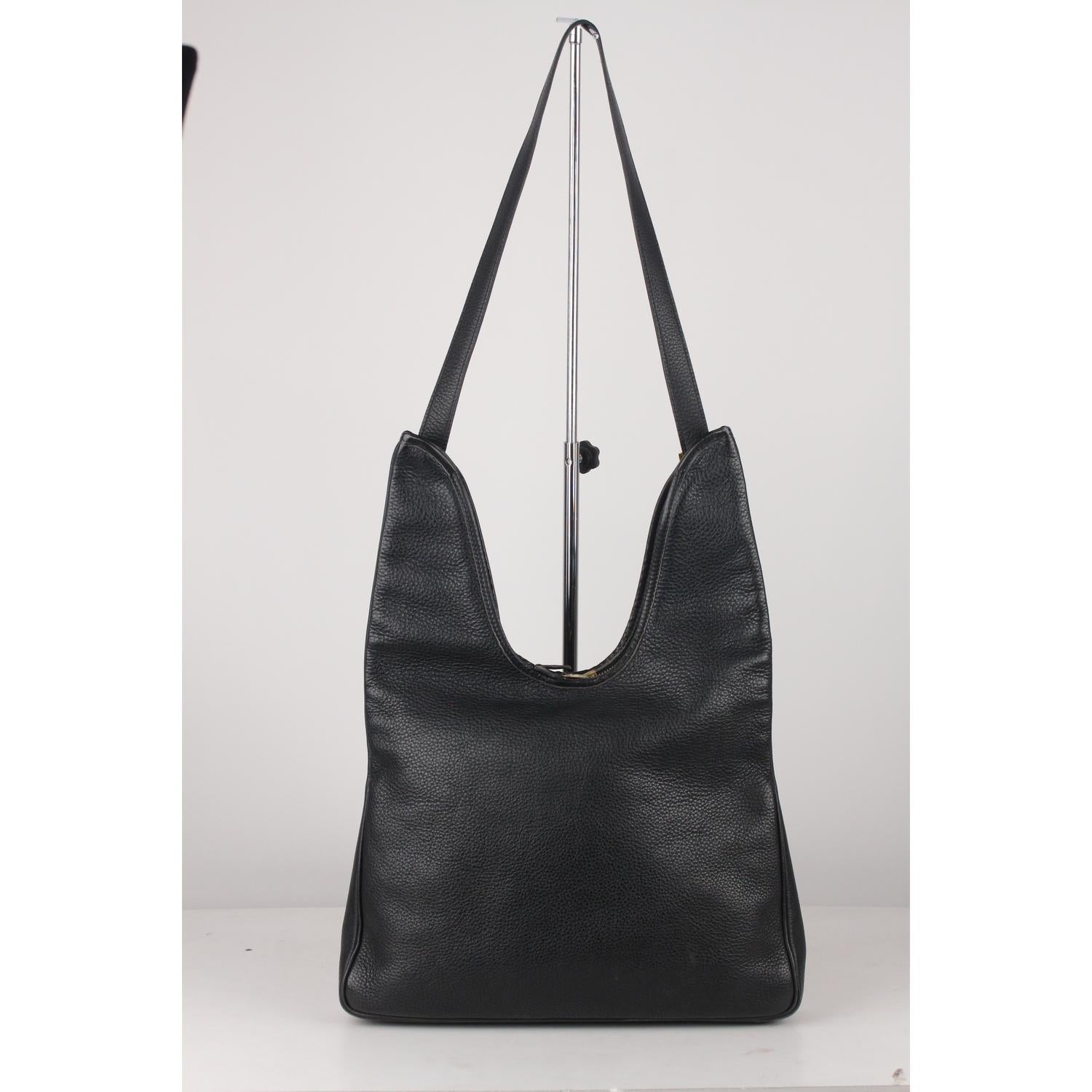 Hermes Vintage Black Leather Sac Massai PM Hobo Shoulder Bag For Sale ...