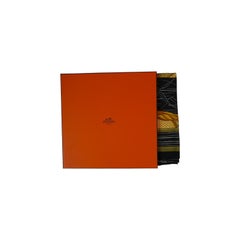 Hermes Vintage Black Silk Scarf La Mare Aux Canard 1981 Duchesne