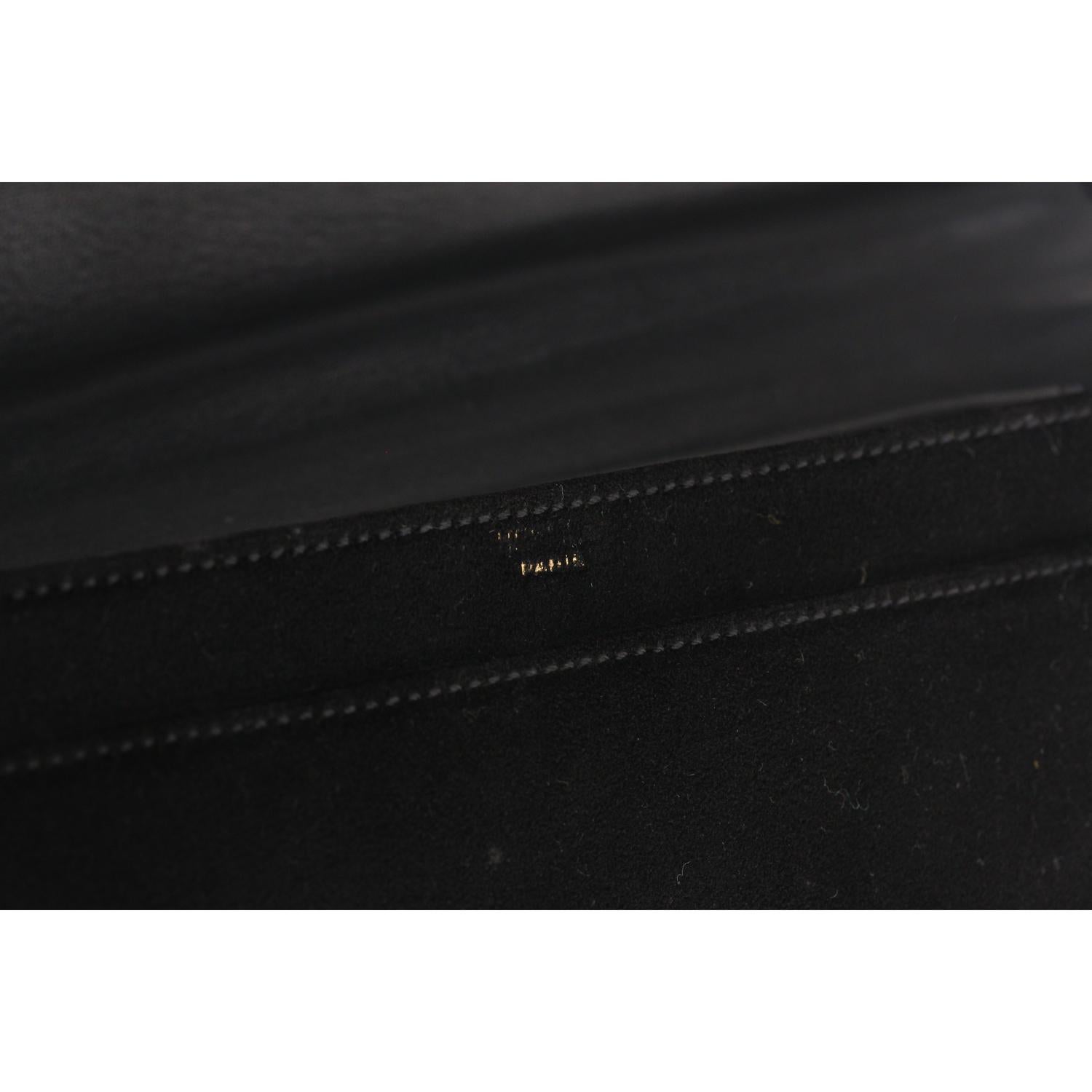 Hermes Vintage Black Suede Sac Cordeliere Top Handle Bag 5