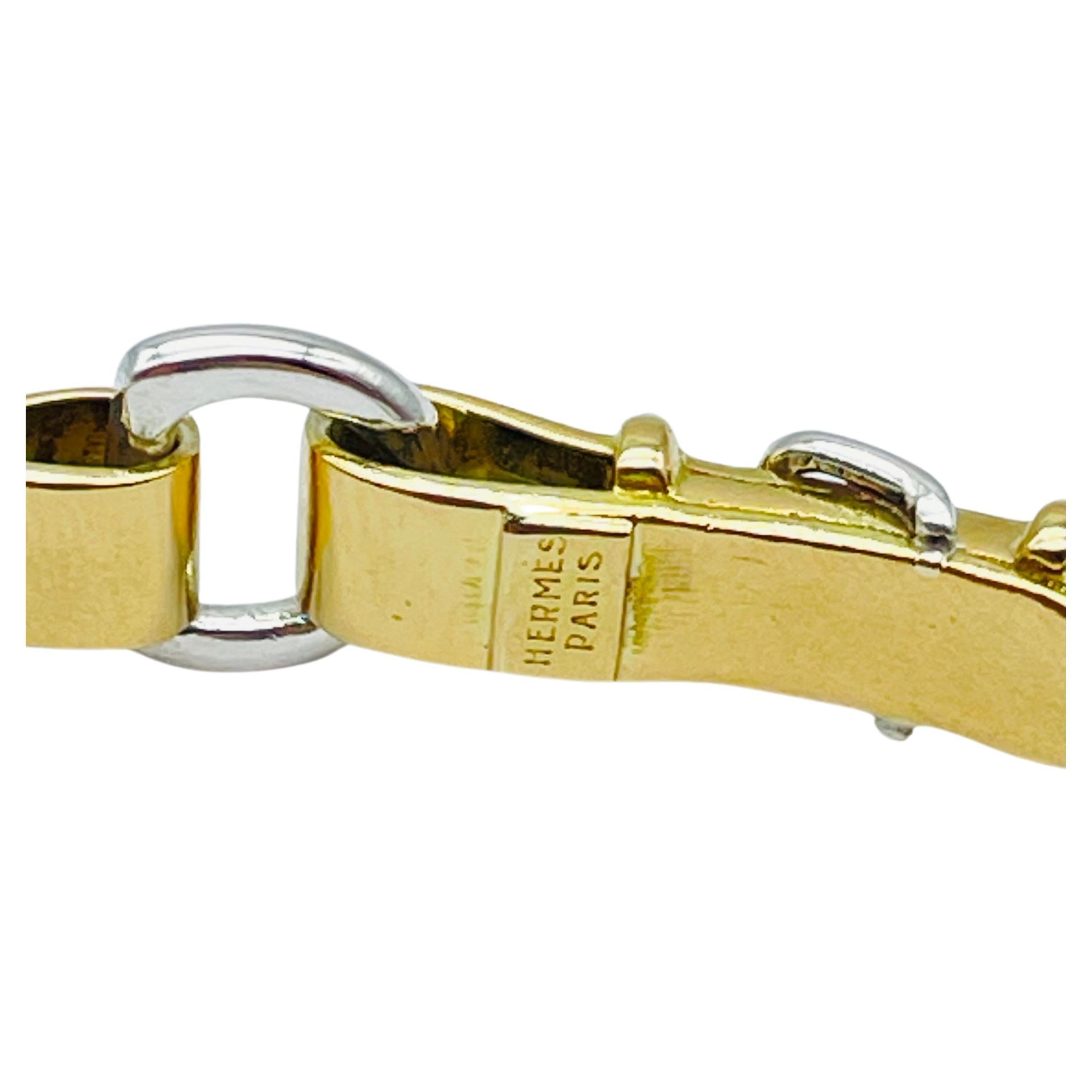 Aesthetic Movement Hermes vintage Bracelet in belt optic For Sale