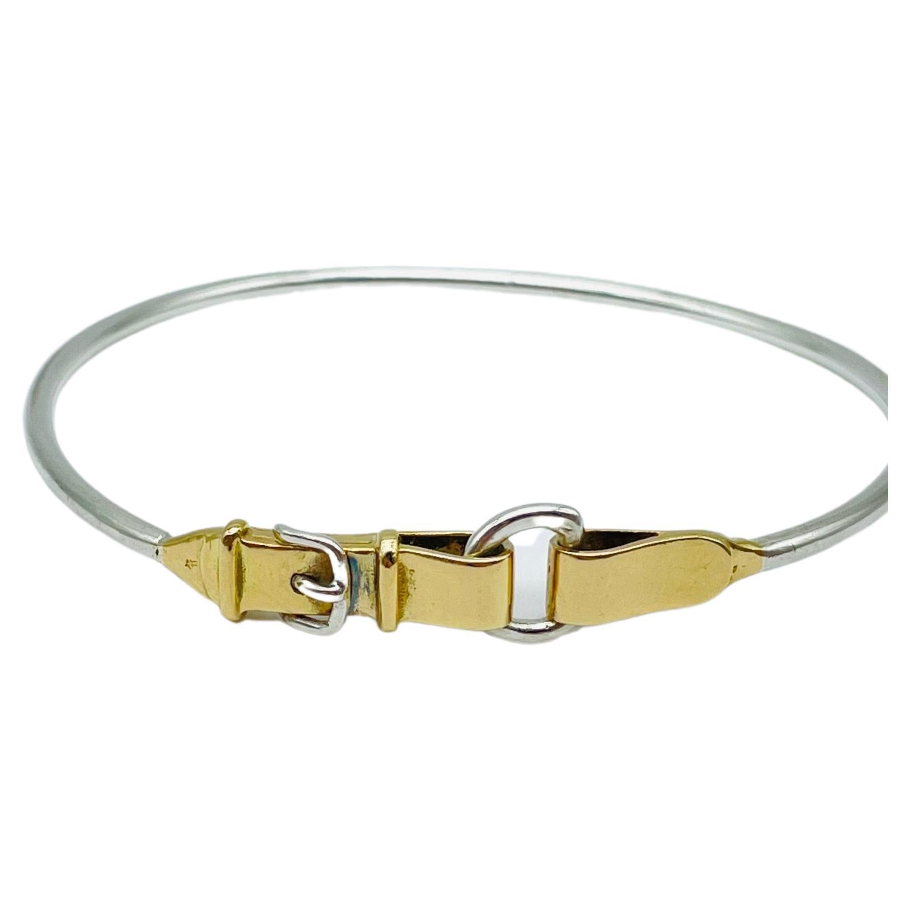 Women's Hermes vintage Bracelet in belt optic For Sale