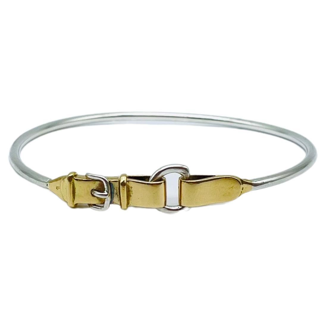 Hermes vintage Bracelet in belt optic For Sale 3