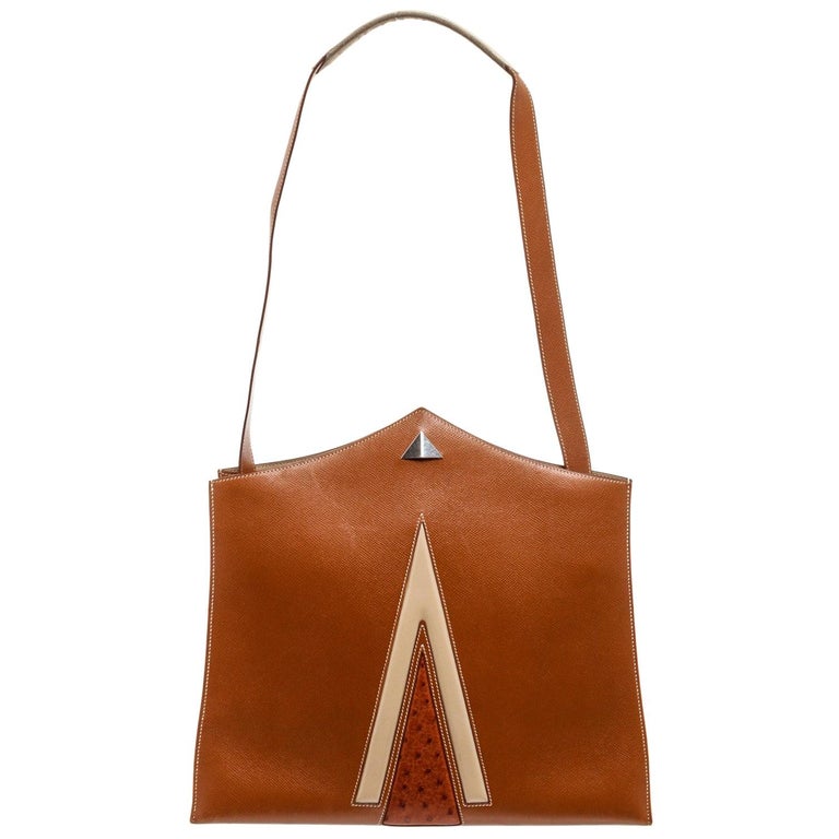 Hermes Vintage Brown Courchevel Leather Comete Tote Bag at 1stDibs | hermes  vintage tote bag