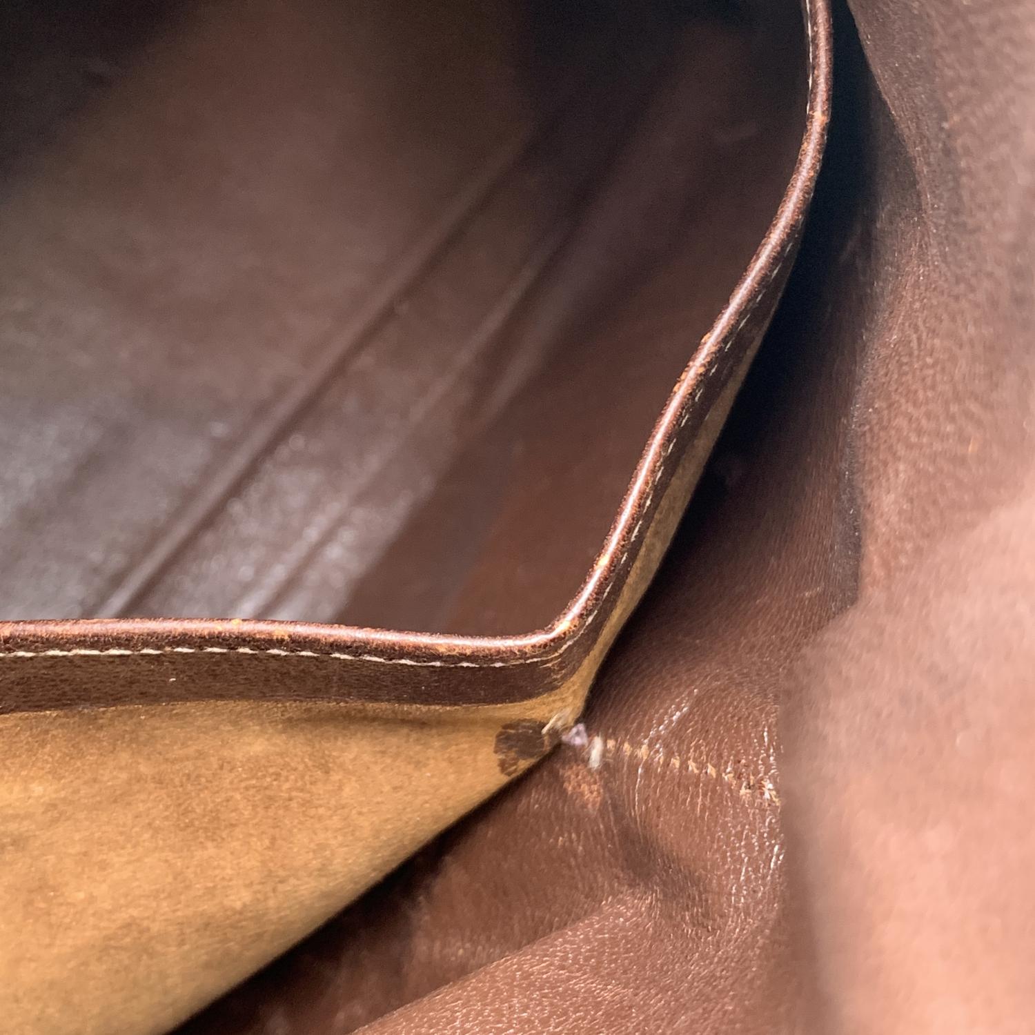 Hermes Vintage Brown Leather Kelly 35 Retourne Handbag Bag en vente 5