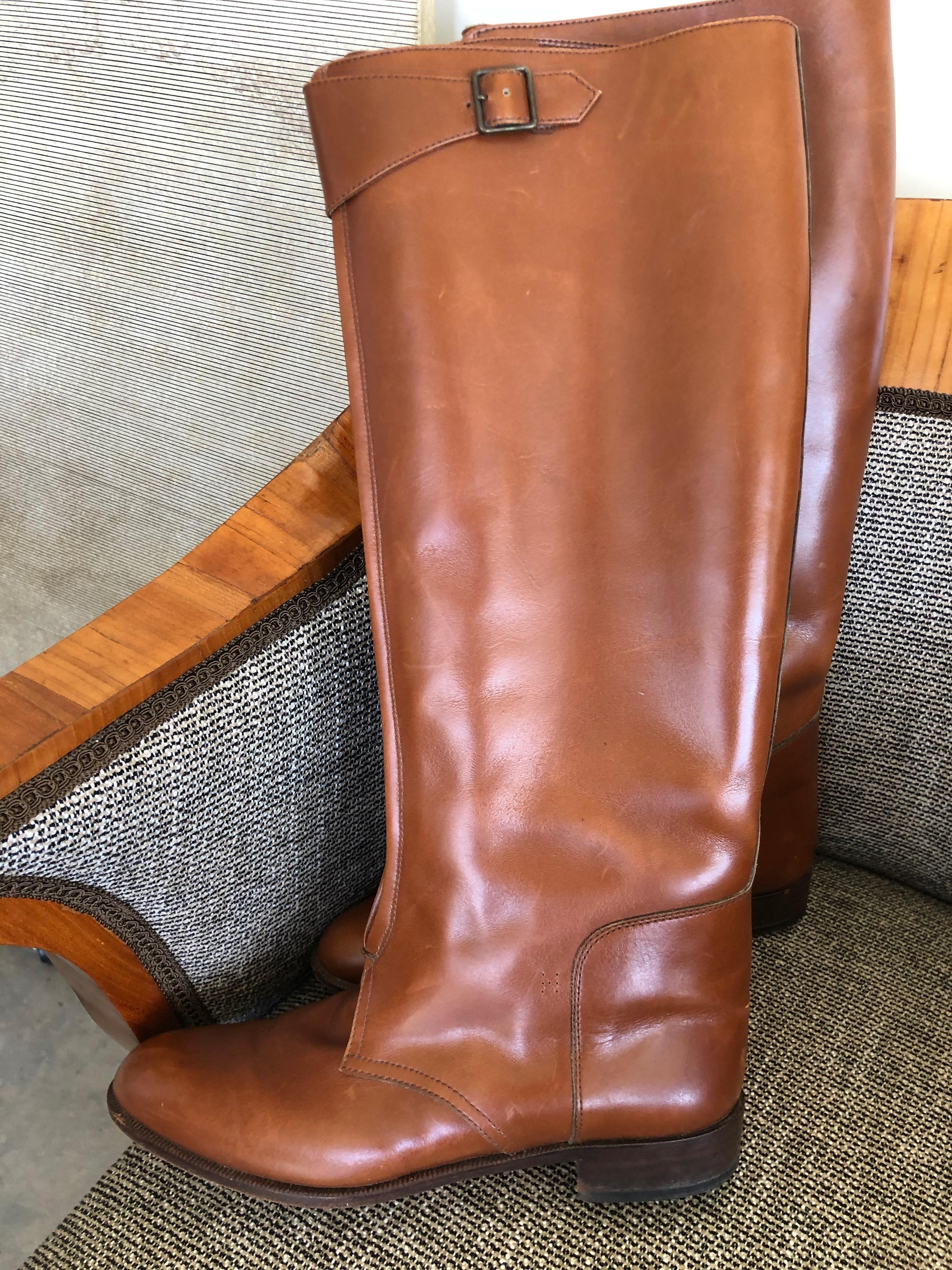 vintage hermes riding boots