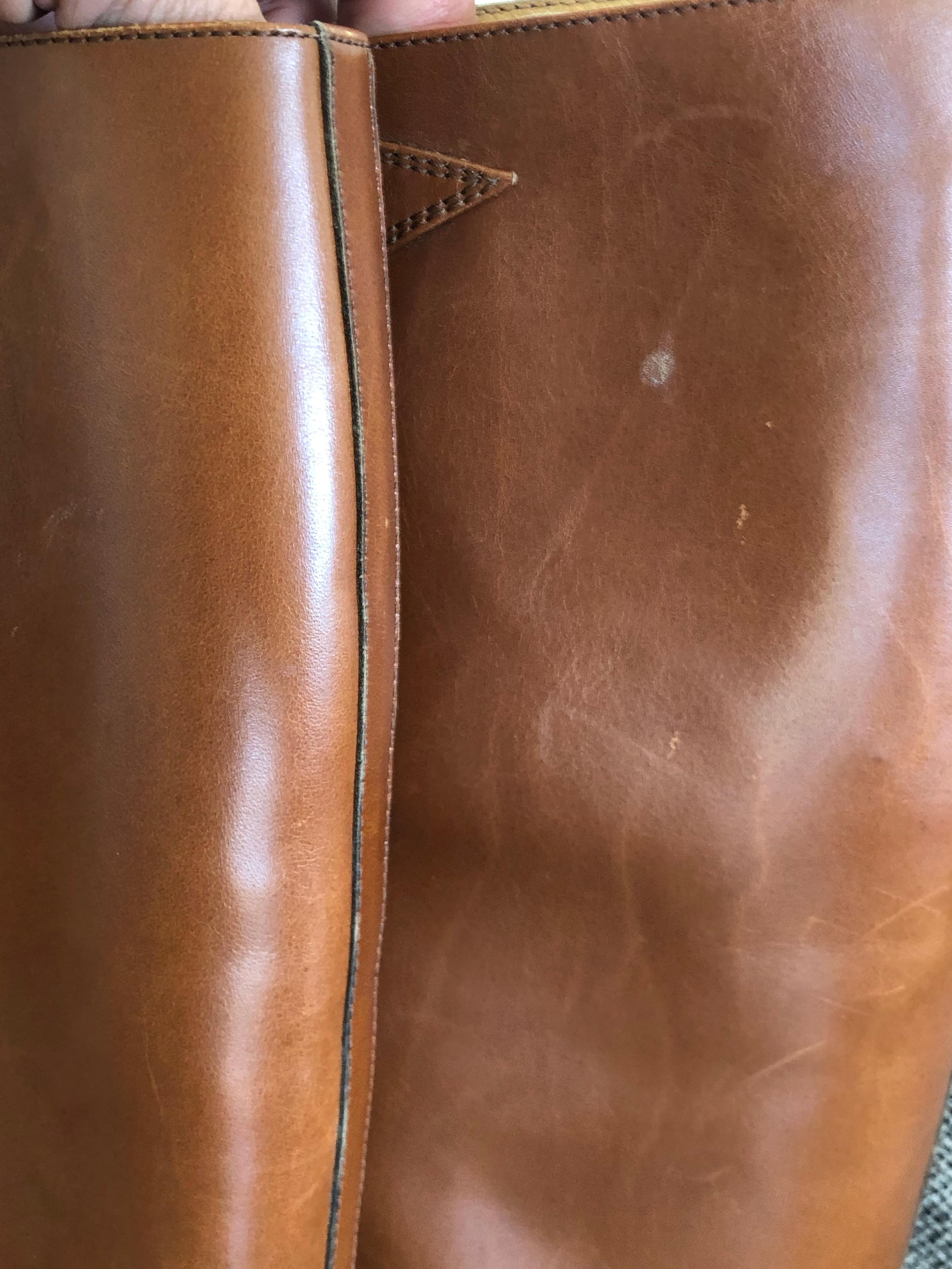 Hermes Vintage Brown Leather Zip Front Riding Boots Size 39 1