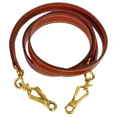 Hermes Vintage Brown Smooth Leather Shoulder Strap for Kelly Bag at 1stDibs
