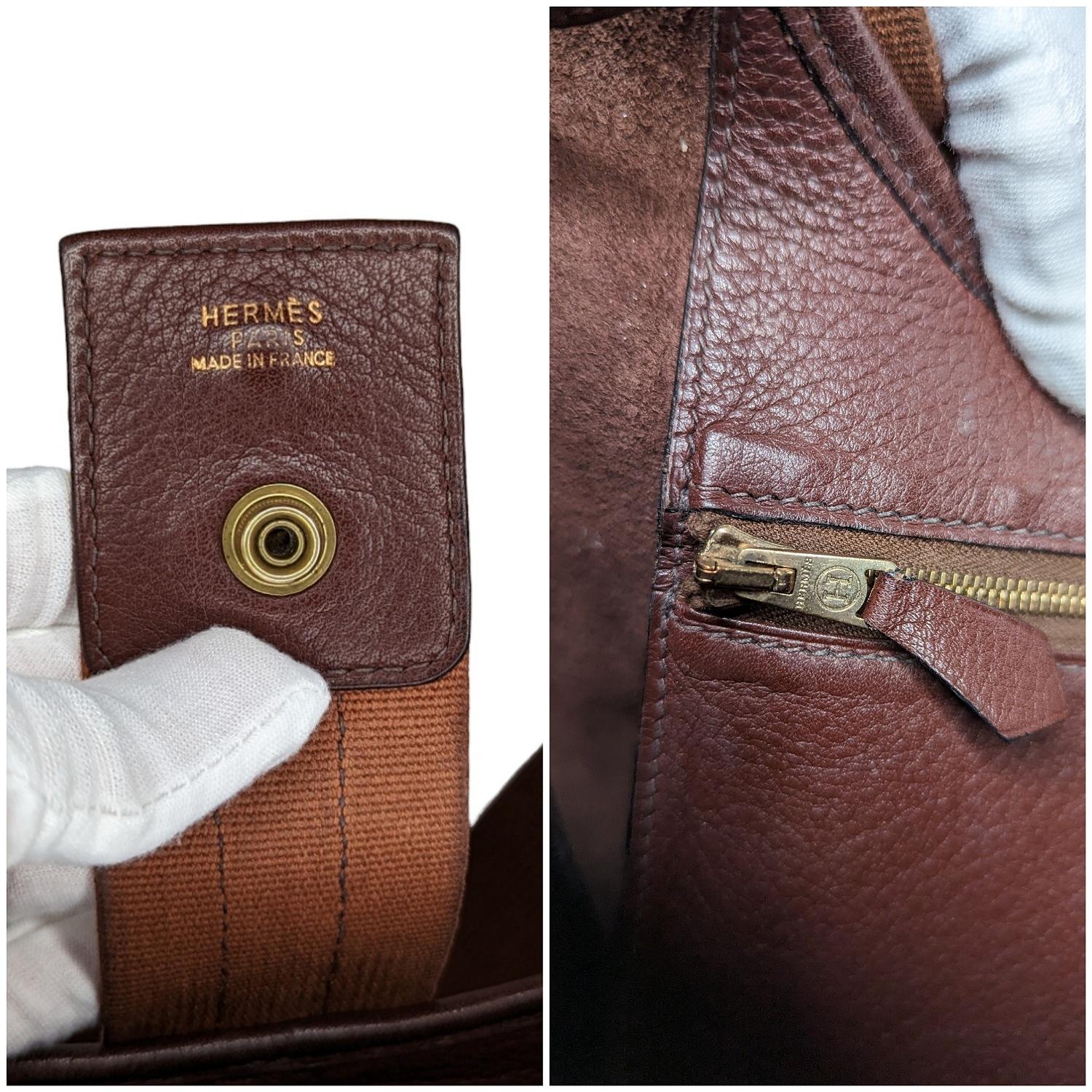 Hermes Vintage Buffalo Tsako Havane Shoulder Bag 3