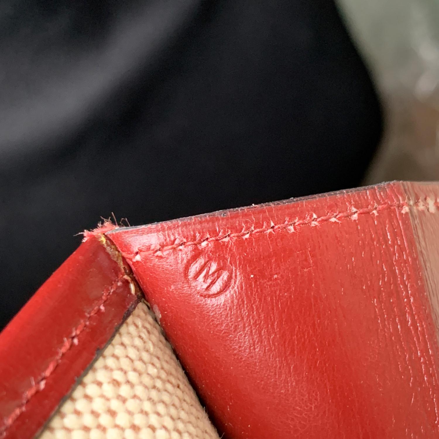 Hermes Vintage Burgundy Leather Jige 29 cm Clutch Bag Pochette 2