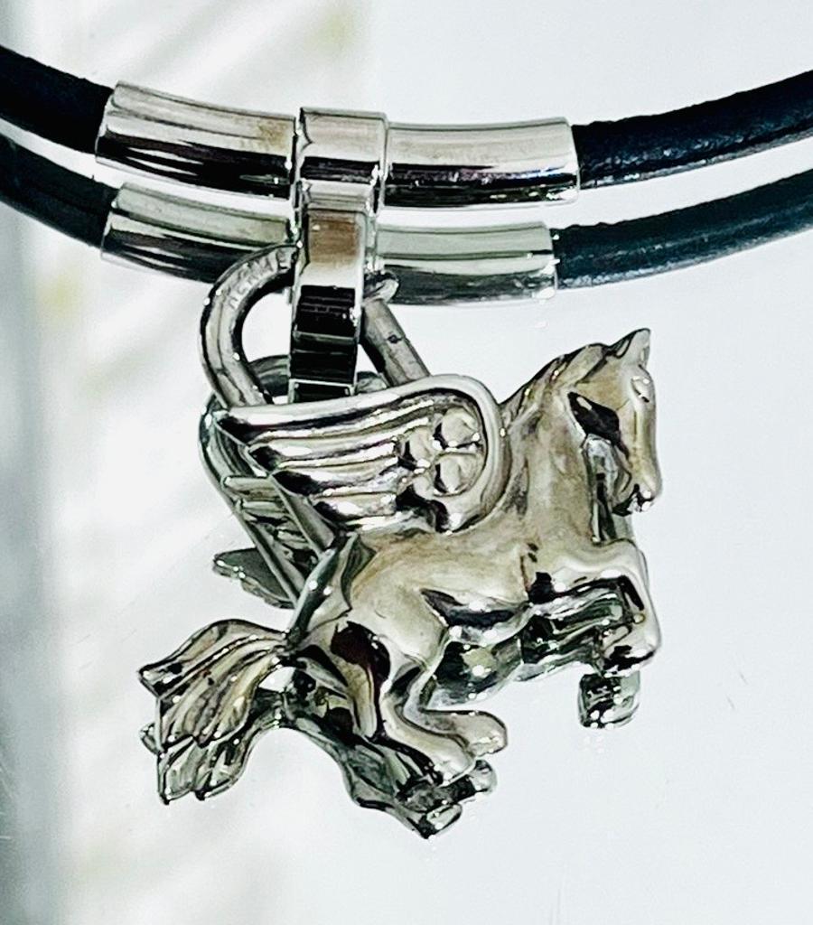 Hermes Vintage Cadena Pegasus Necklace For Sale 1