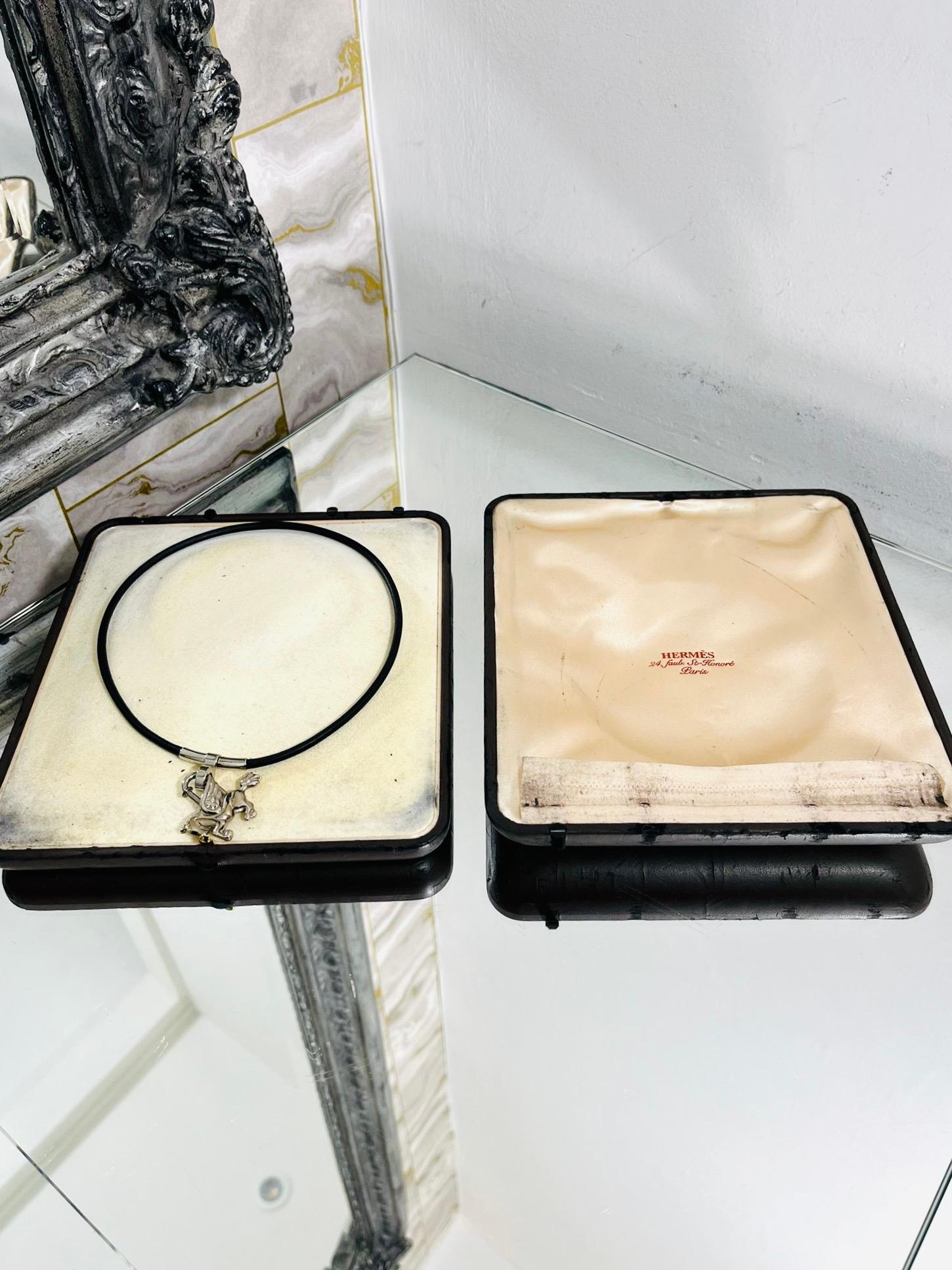 Hermes Vintage Cadena Pegasus Necklace For Sale 2
