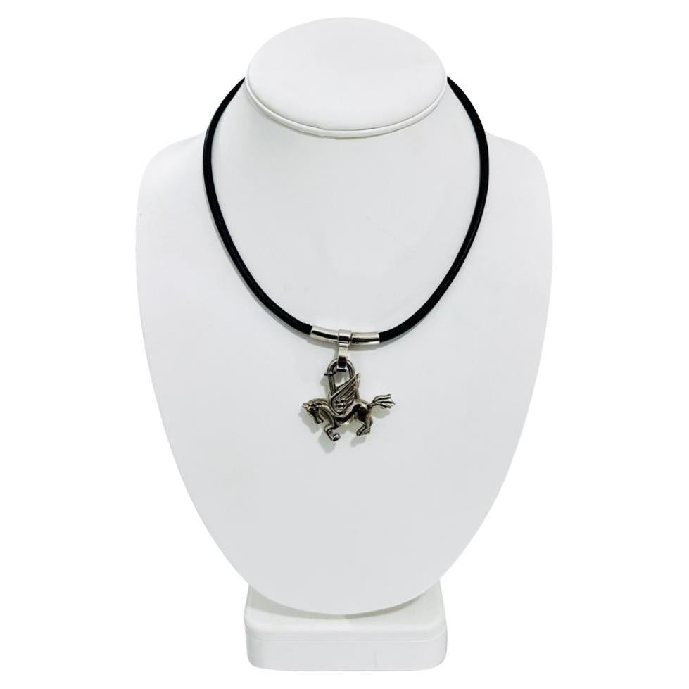 Hermes Vintage Cadena Pegasus Necklace For Sale