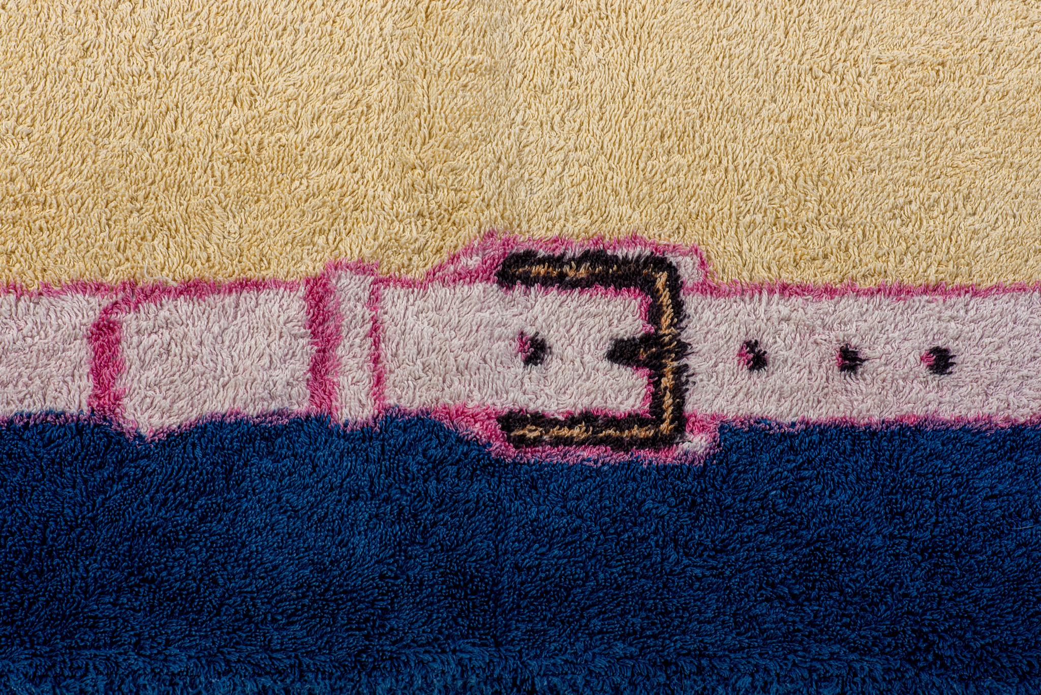 Women's or Men's Hermès Vintage Car Blue Beach Towel