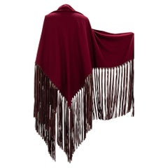 Hermès Vintage Cashmere Leather Fringe