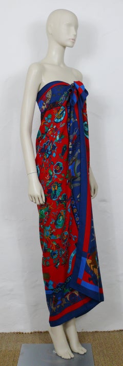 Hermes Vintage Cashmere & Silk Fantaisies Indiennes GM Shawl by Loic Dubigeon