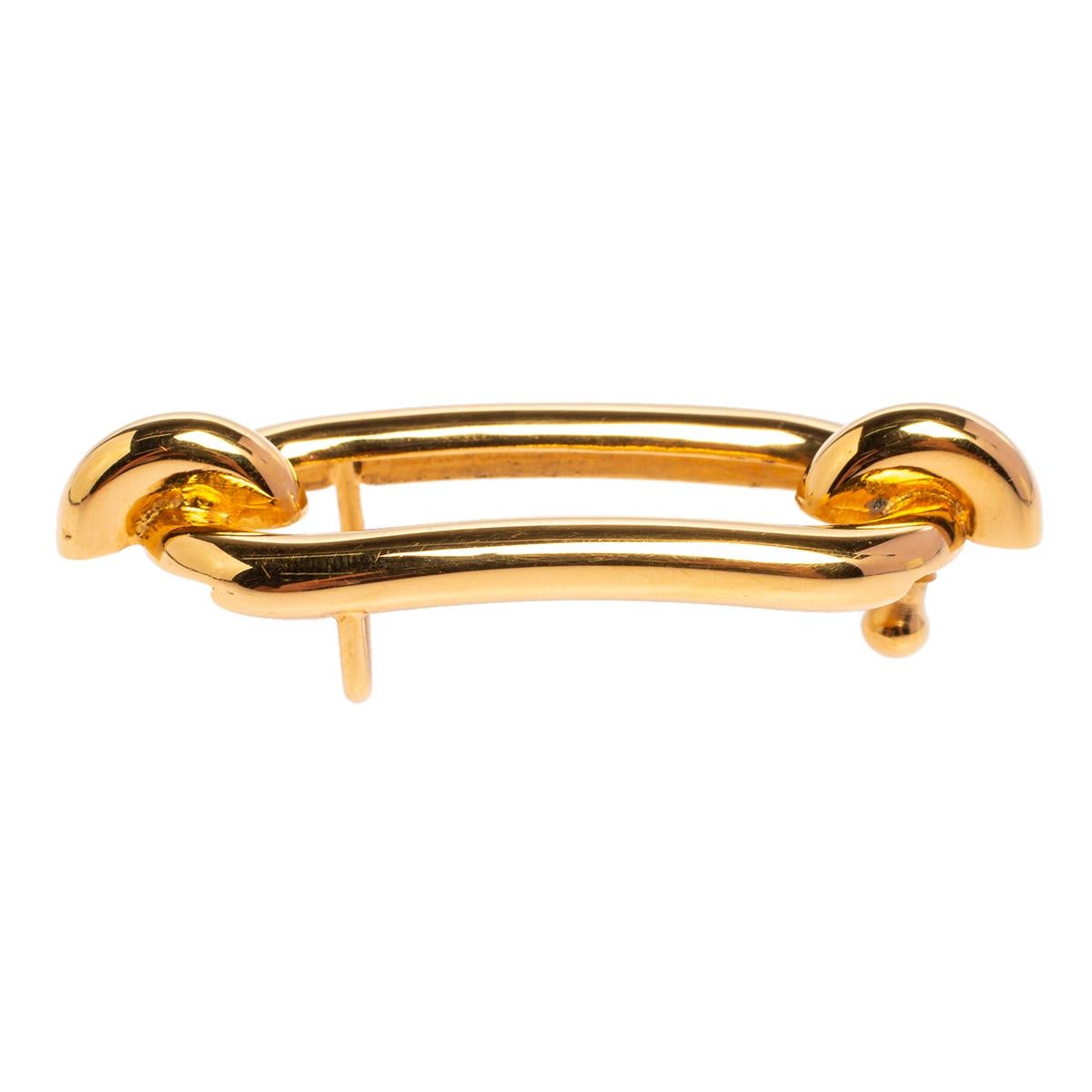 Hermès Vintage Chaine d’Ancre Gold Plated Buckle In Good Condition In Dubai, Al Qouz 2