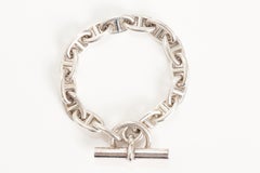 Hermès Vintage Chaine d'Ancre MM Bracelet in Sterling Silver w/ Box