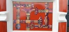 Hermès Vintage Cigar Ashtay Change Tray in Porcelain Columns Print