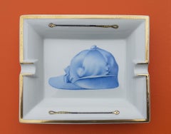 Hermès Vintage Cigar Ashtray Change Tray Riding Helmet Jockey Cap RARE