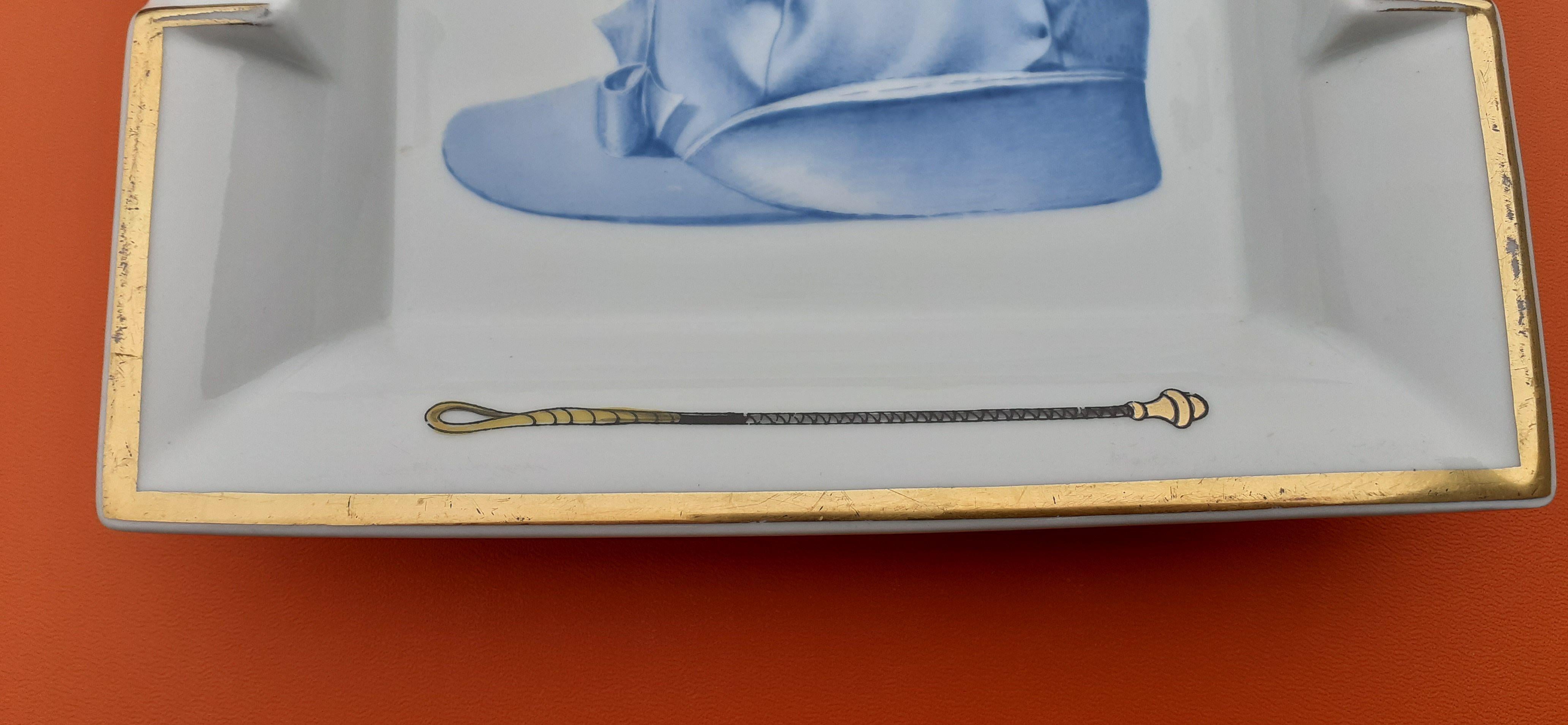 Hermès Vintage Zigarre Aschenbecher ändern Tray Reithelm Jockey Cap RARE im Angebot 1
