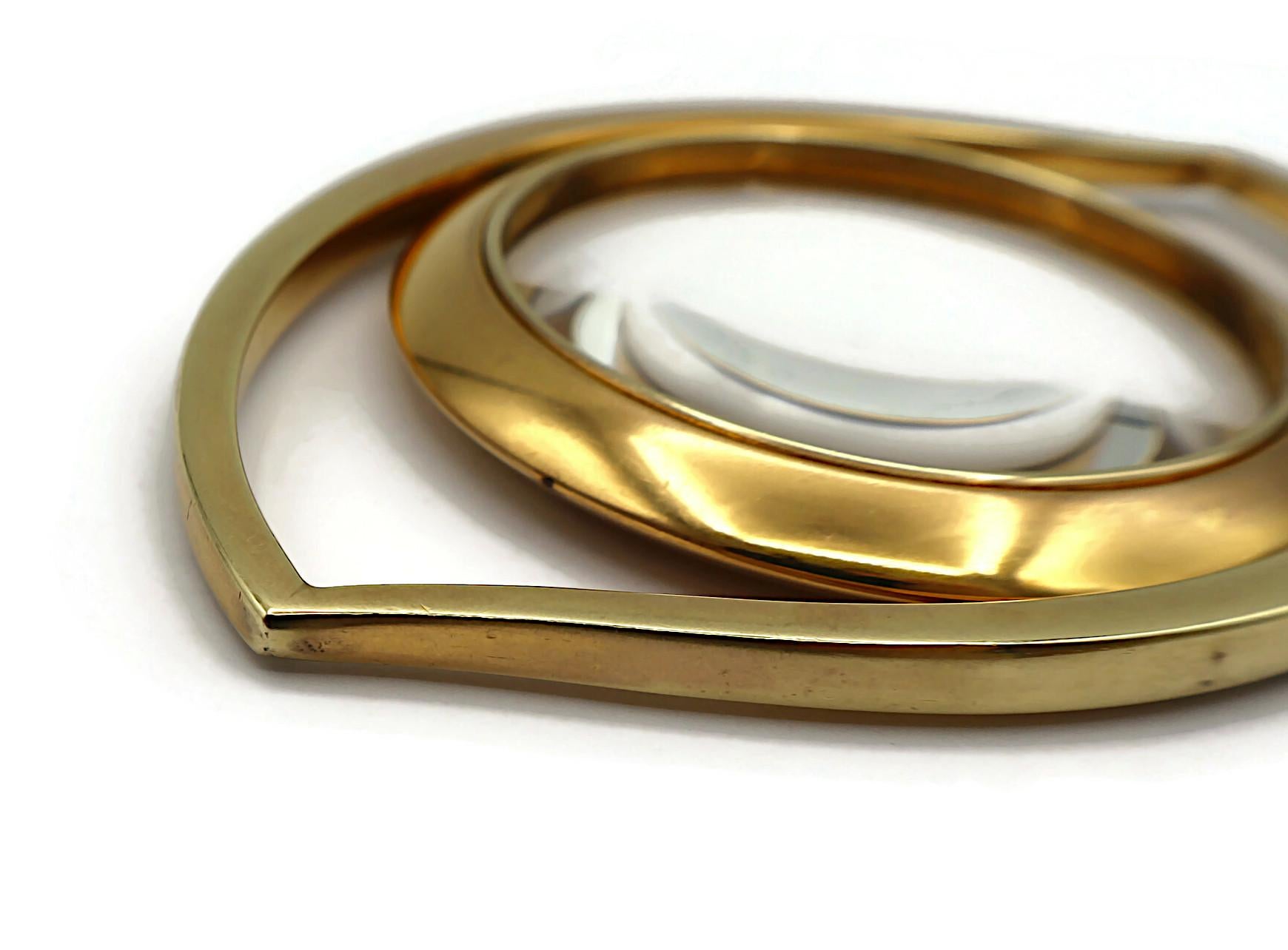 HERMES Vintage Oeil de Cléopâtre Verre loupe de bureau Presse-papier 10