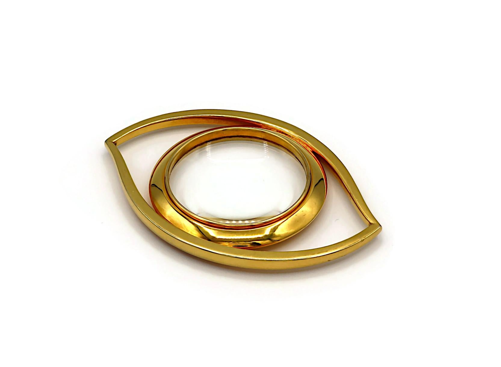 HERMES Vintage Oeil de Cléopâtre Verre loupe de bureau Presse-papier Bon état à Nice, FR