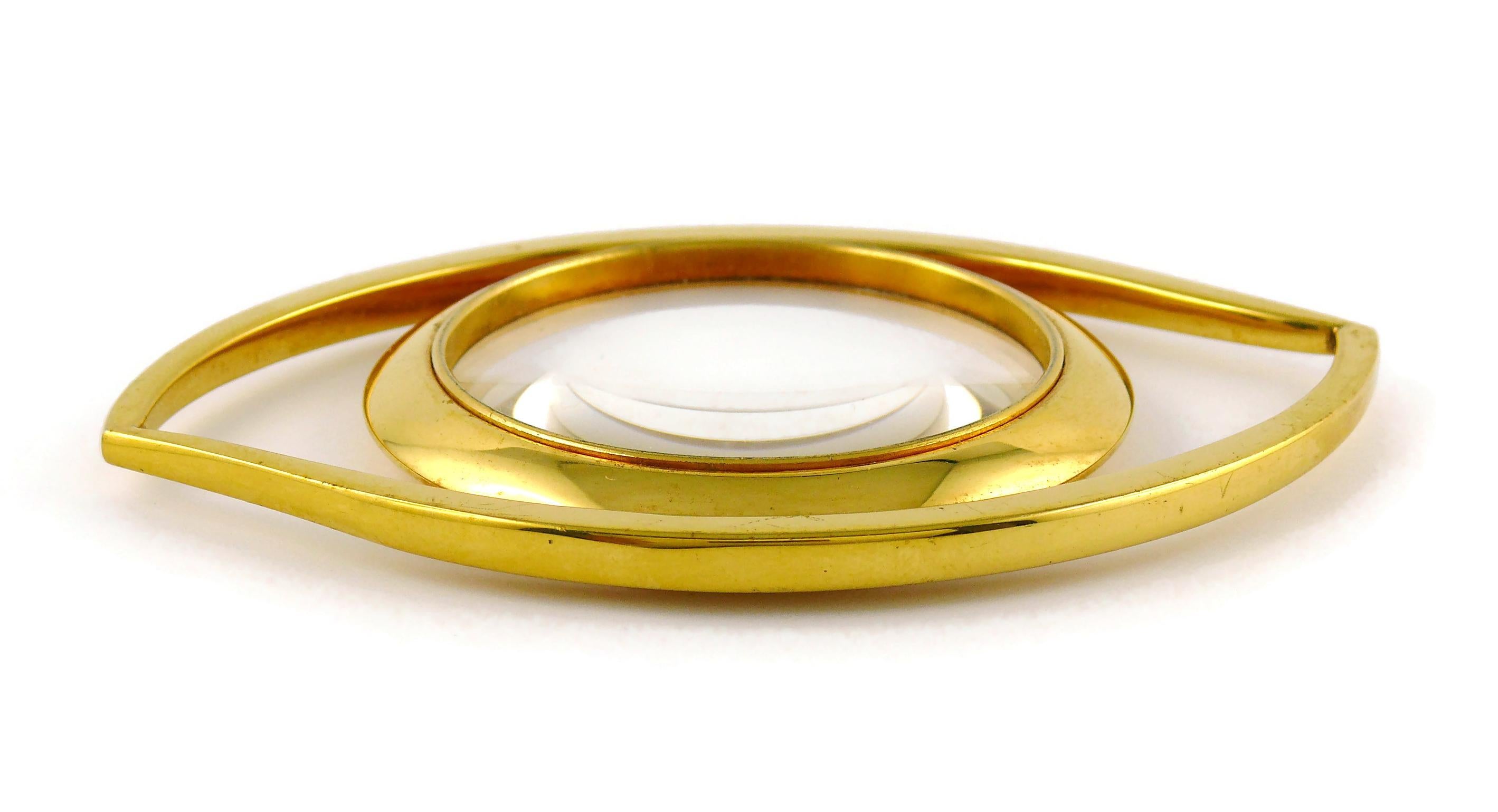 Hermes Vintage Cleopatra Eye Desk Magnifying Glass Paperweight 1