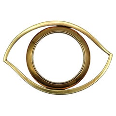 HERMES Vintage Cleopatra Eye Desk Magnifying Glass Paperweight
