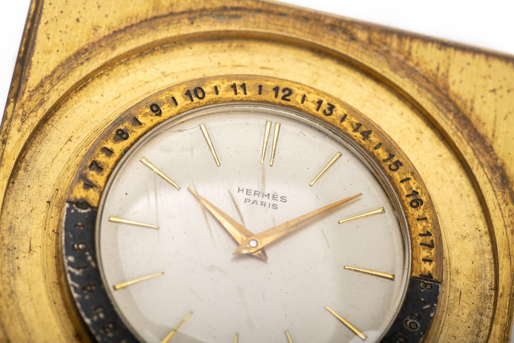 Hermès Vintage Clock With Box For Sale 2