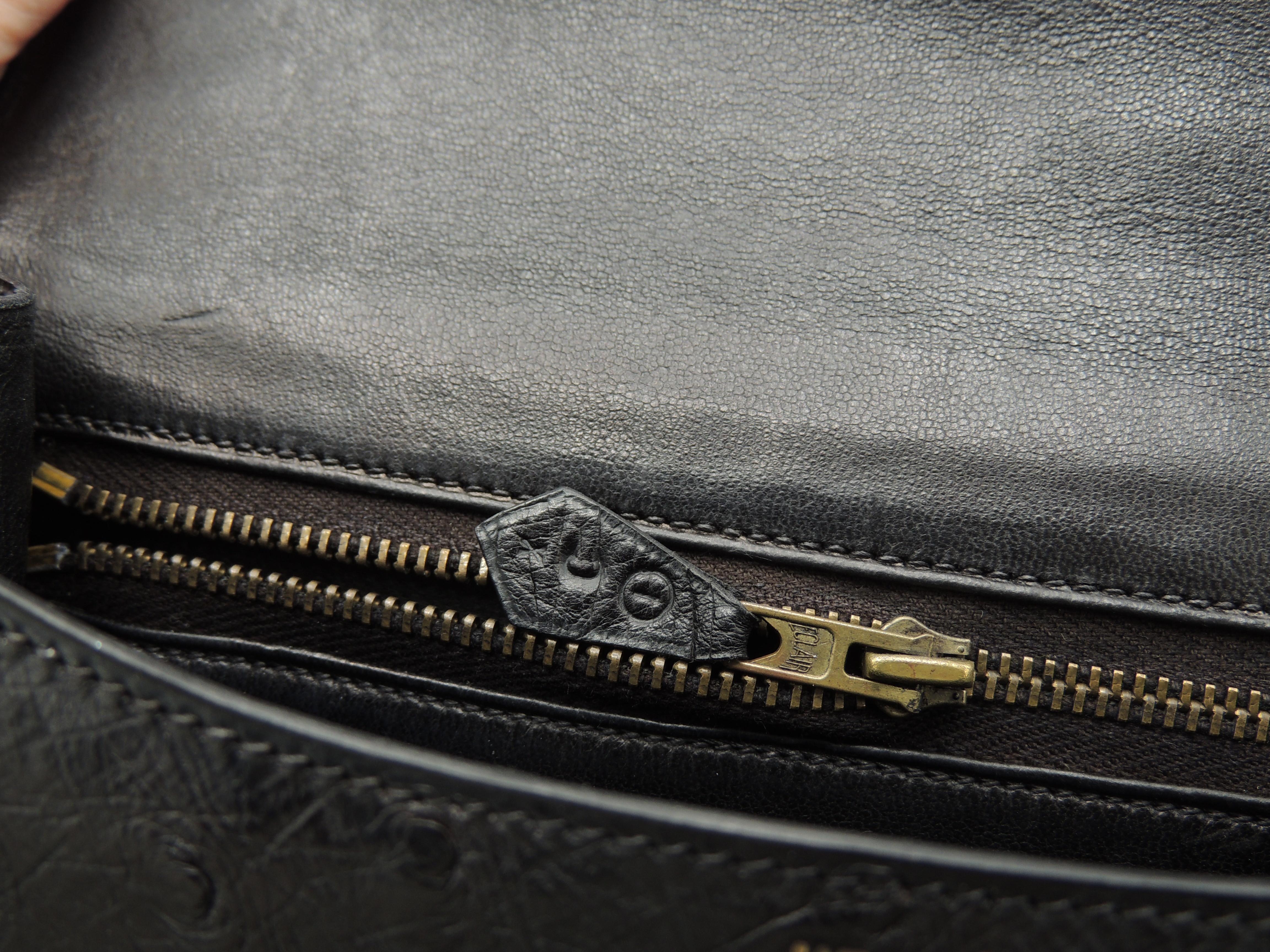 Hermès Vintage Constance Bag Black Ostrich Autruche Noir Ghw 23 cm 6