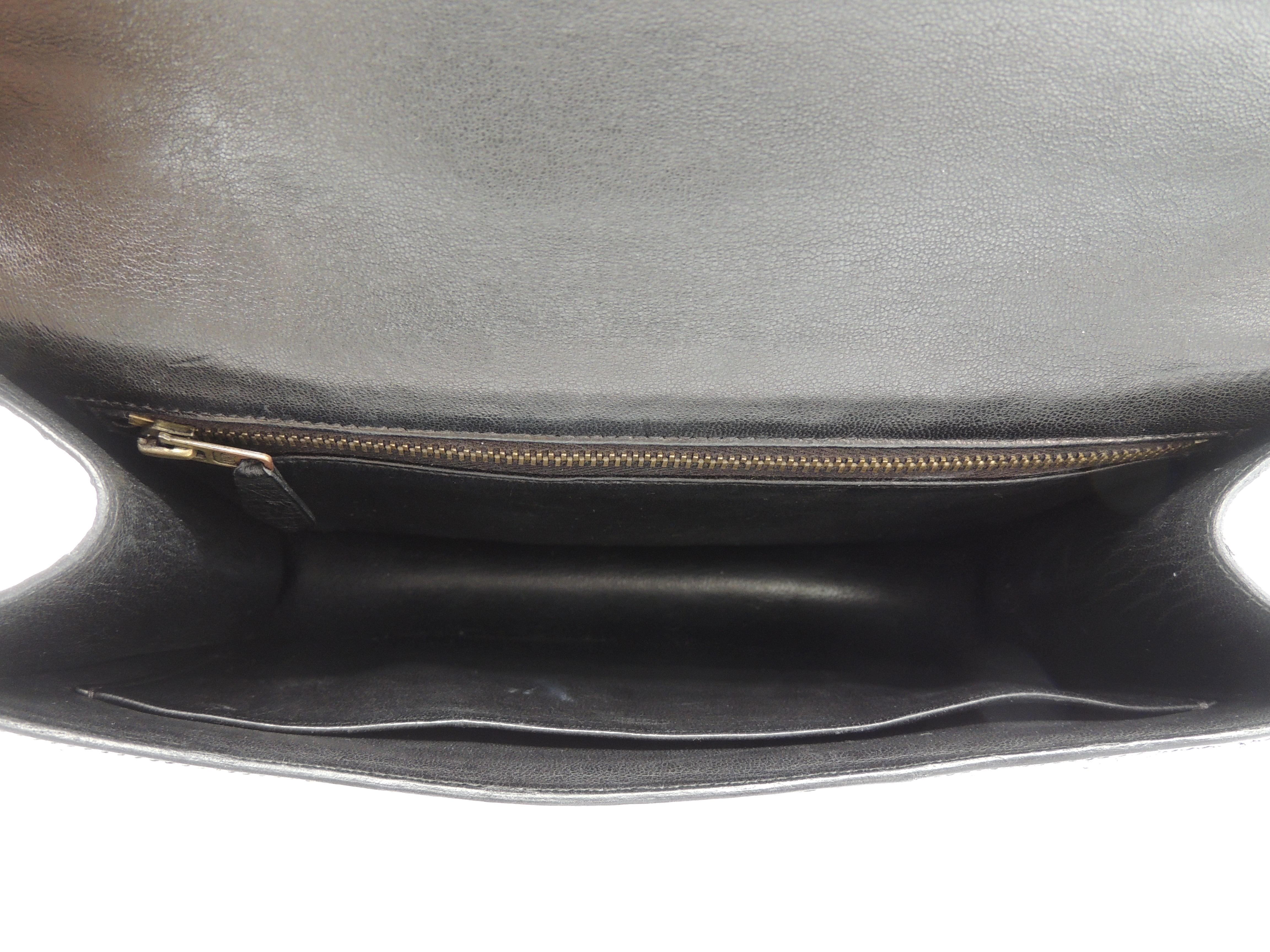 Hermès Vintage Constance Bag Black Ostrich Autruche Noir Ghw 23 cm 3