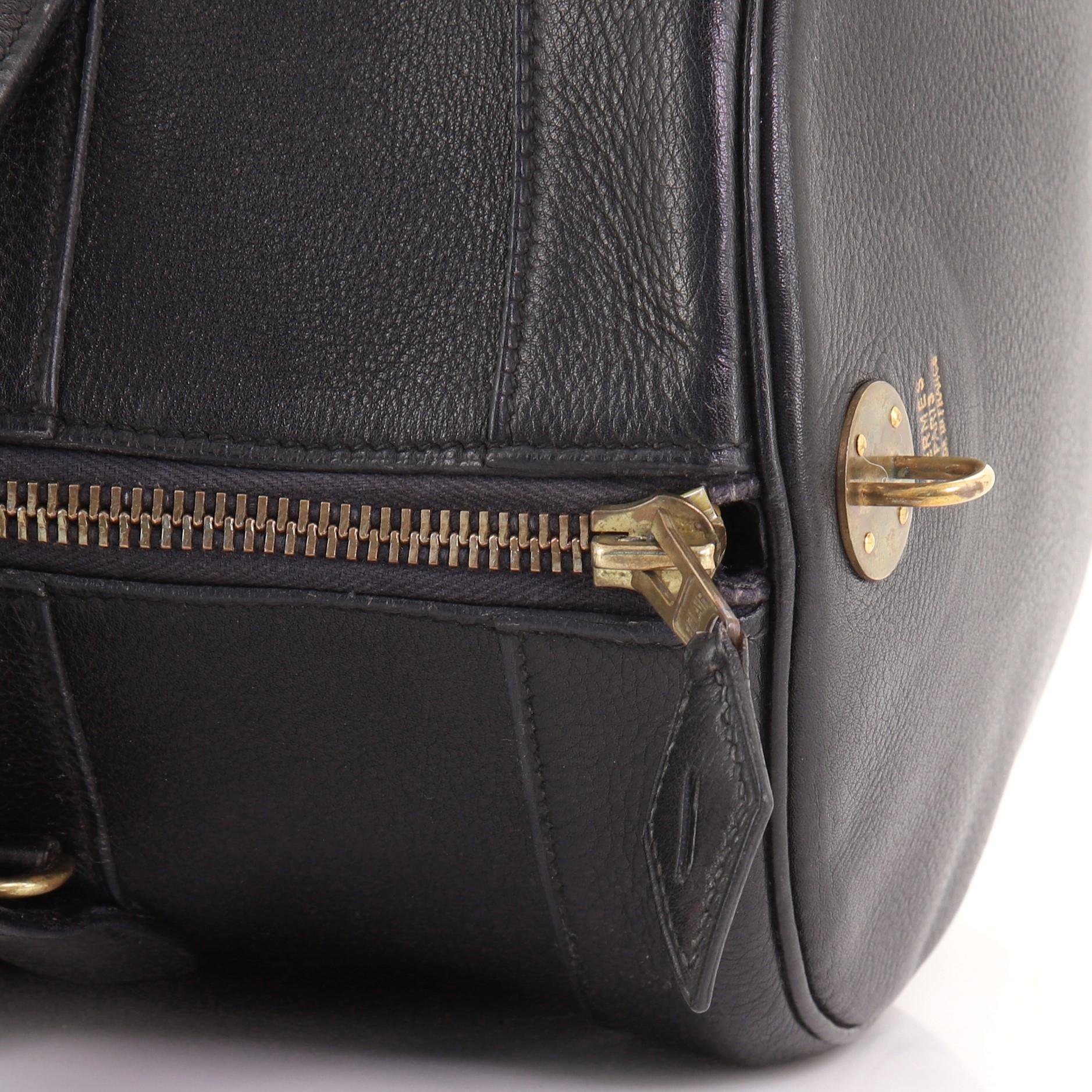 Hermes Vintage Convertible Boston Tasche Leder 4