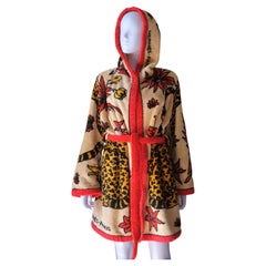 HERMÈS - Vintage Cotton Bathrobe "Les Leopards" by Christiane Vauzelles