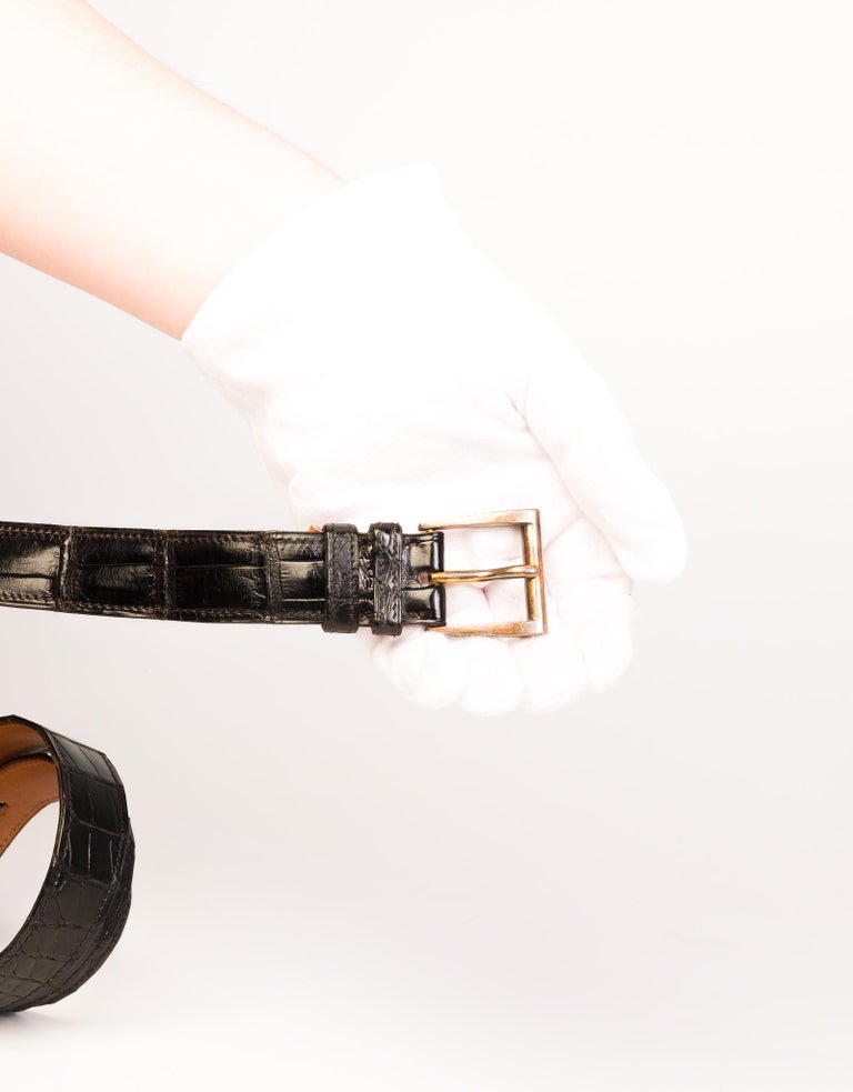 Vintage Crocodile Belt in Oryx Vintage main image 1