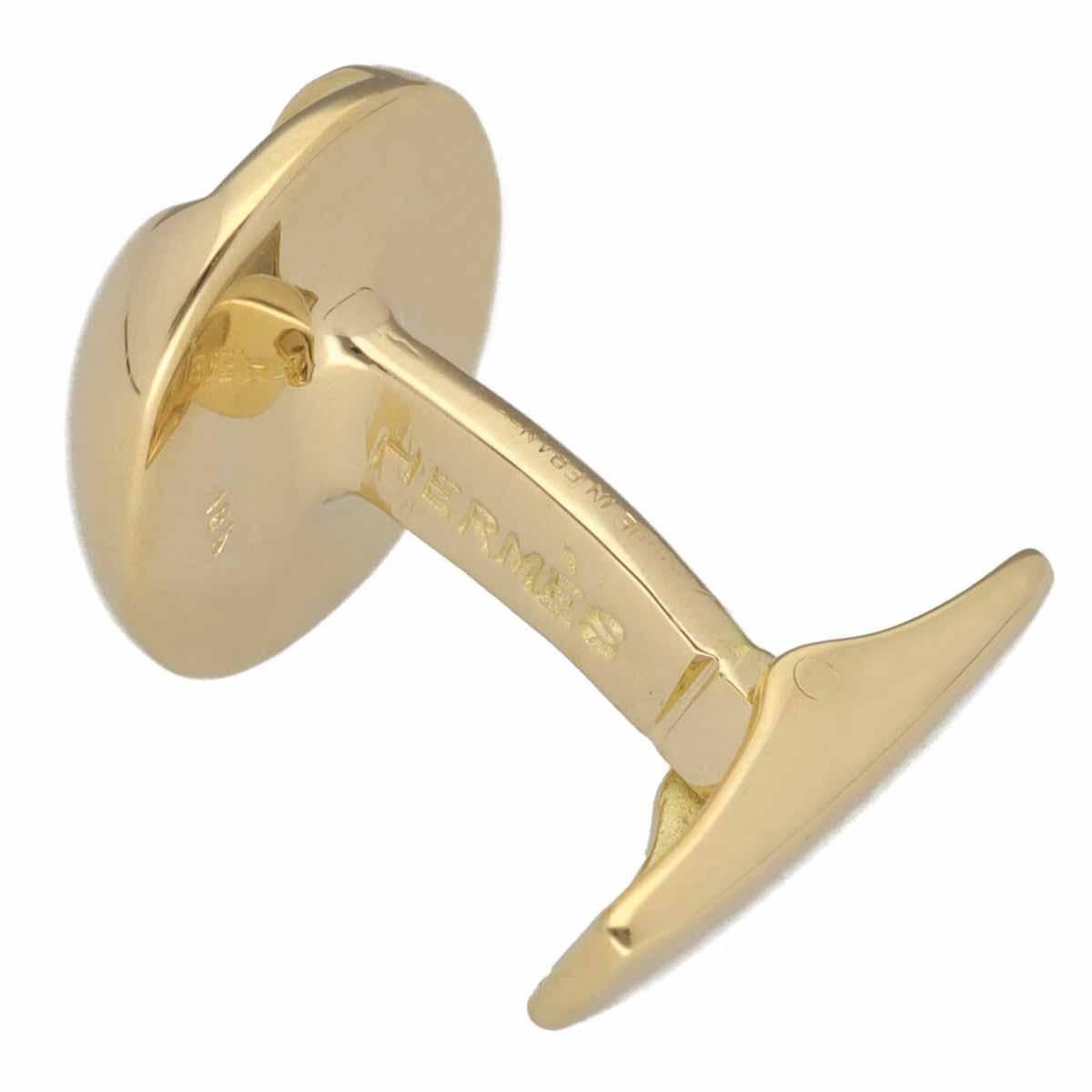 HERMES Gemelos Vintage PARIPA Oro Amarillo 18K en venta 1