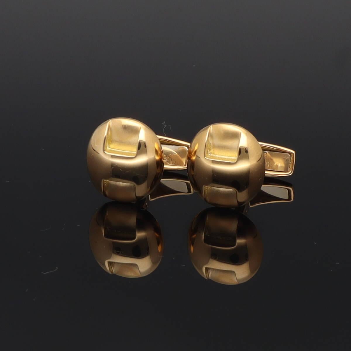 HERMES Gemelos Vintage PARIPA Oro Amarillo 18K en venta 4
