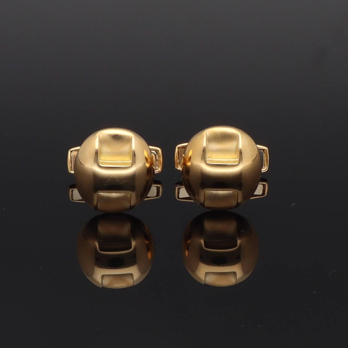 HERMES Gemelos Vintage PARIPA Oro Amarillo 18K en venta 5