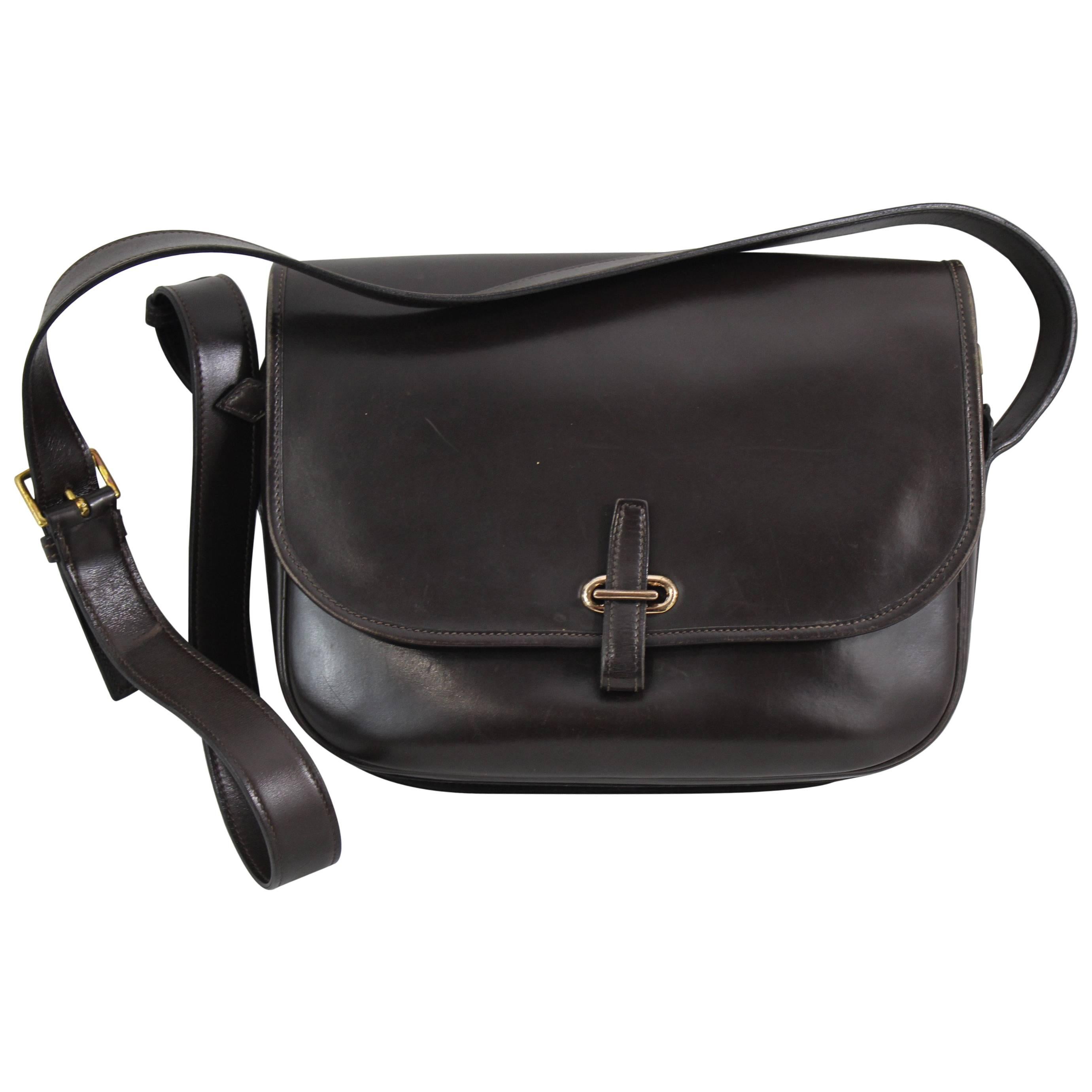 Hermes Vintage Dark Brown Balle de Golf Big Size Shoulder Bag
