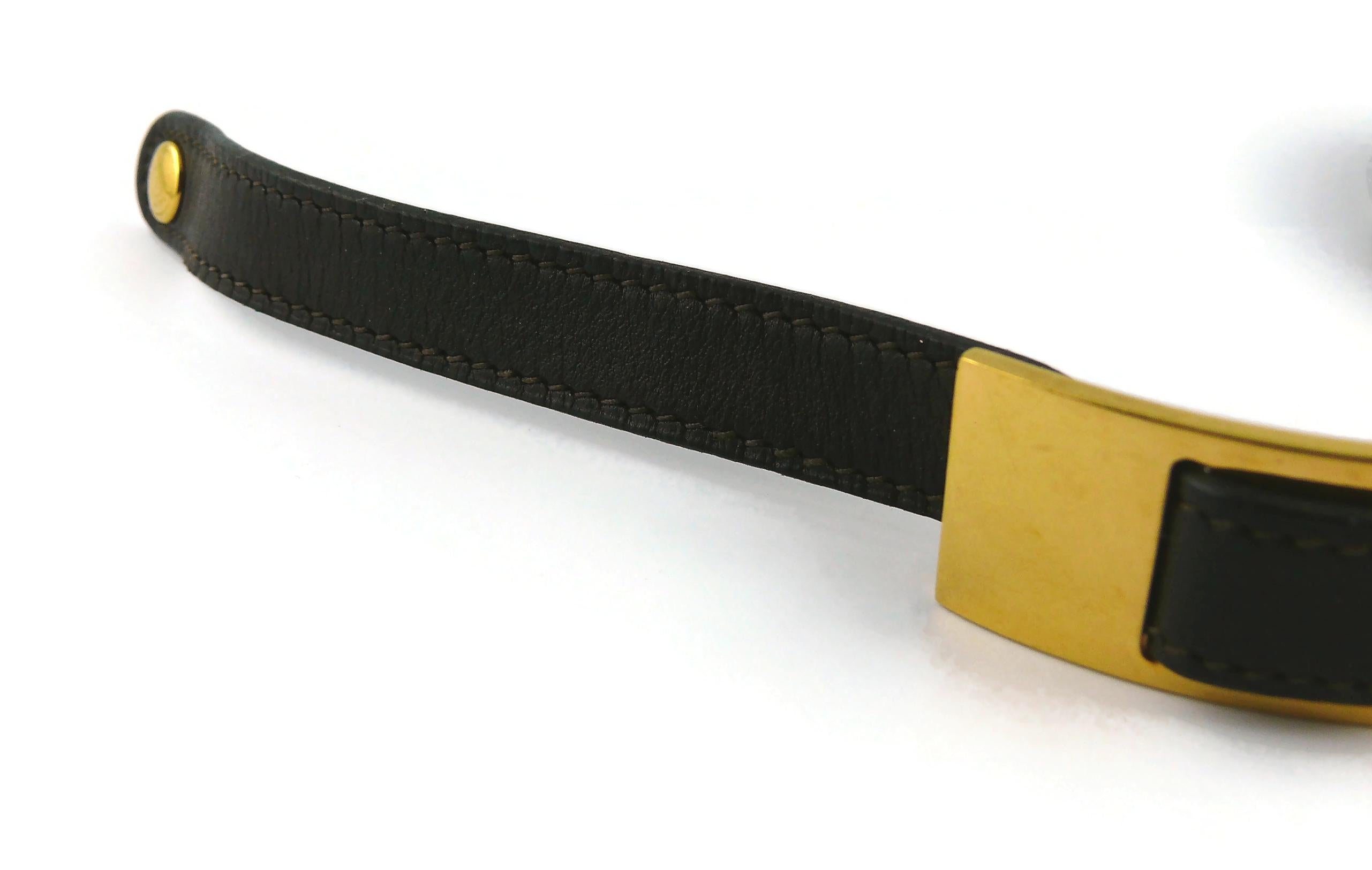 vintage leather choker necklace