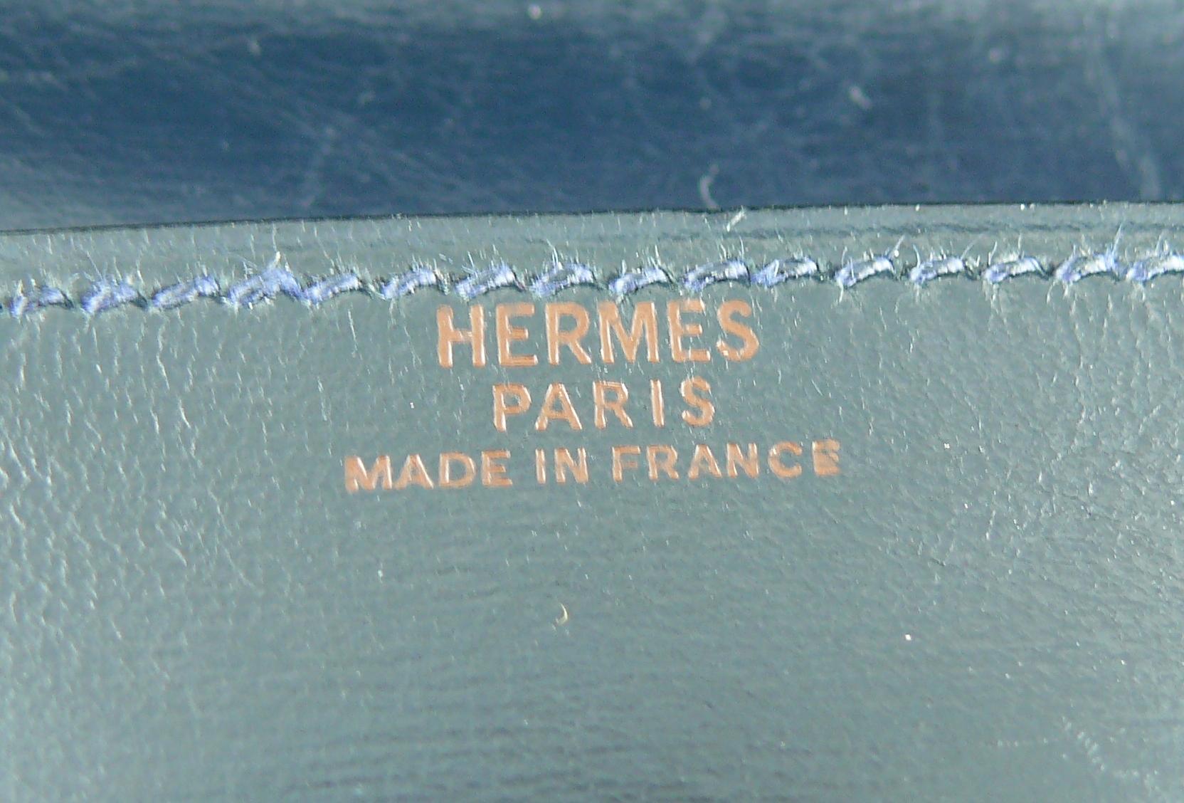 Hermes Vintage Dark Navy Blue Pochette Fanny Pack For Sale 10