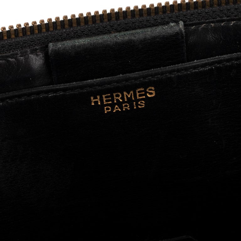 Hermès vintage Document Holder in black calfskin ! at 1stDibs hermes