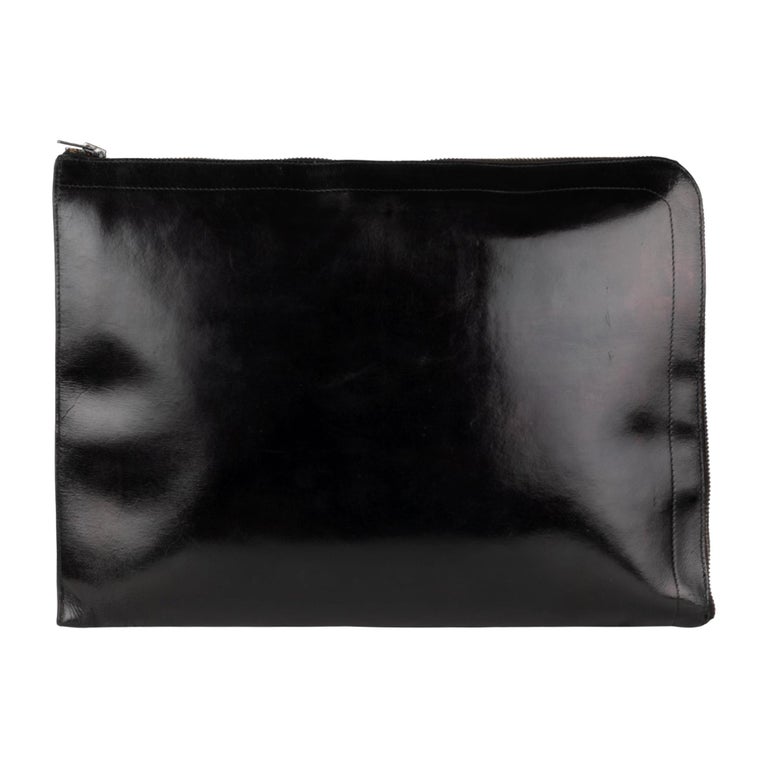 Hermès vintage Document Holder in black calfskin ! at 1stDibs hermes document holder