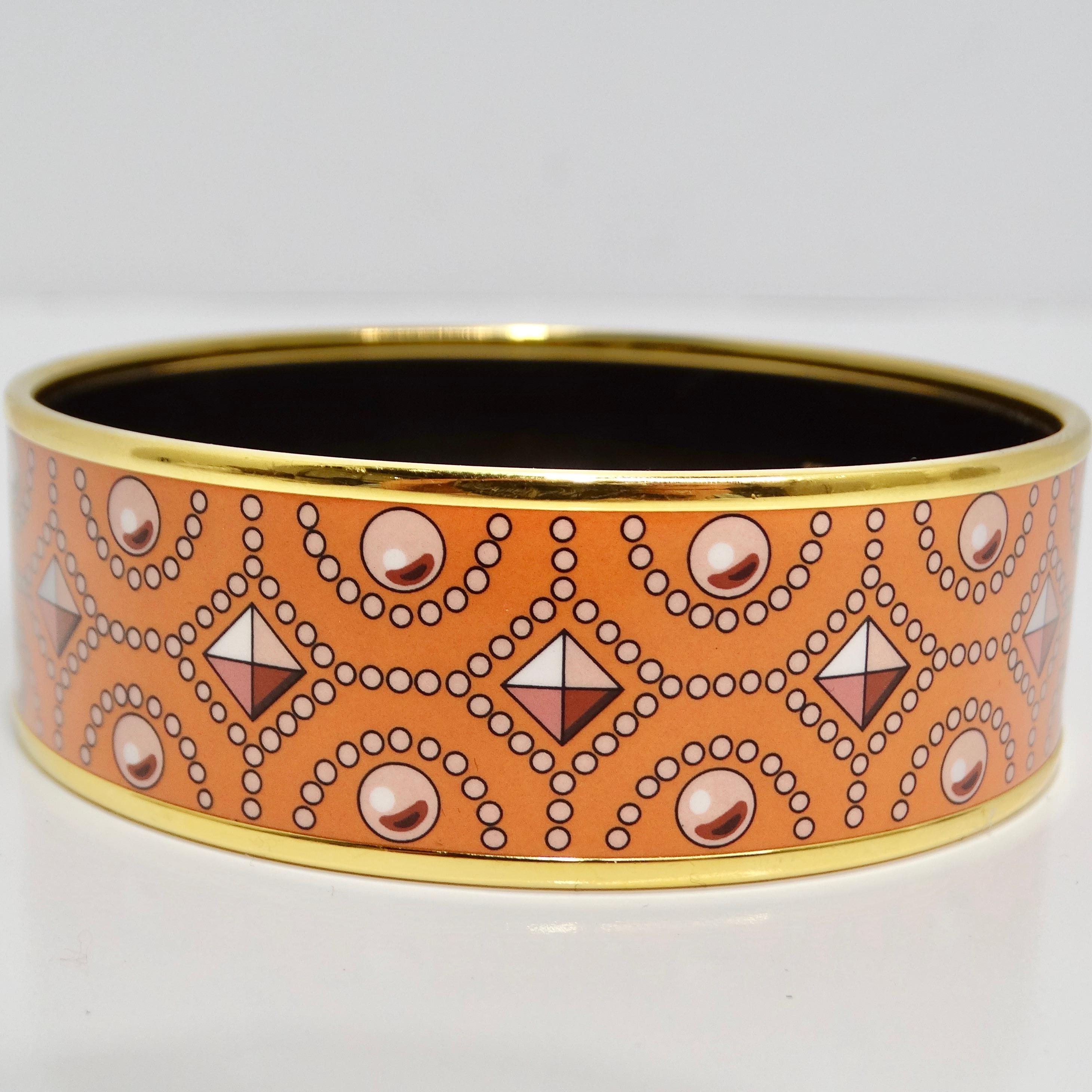 Women's or Men's Hermes Vintage Enamel Buckle Bracelet For Sale