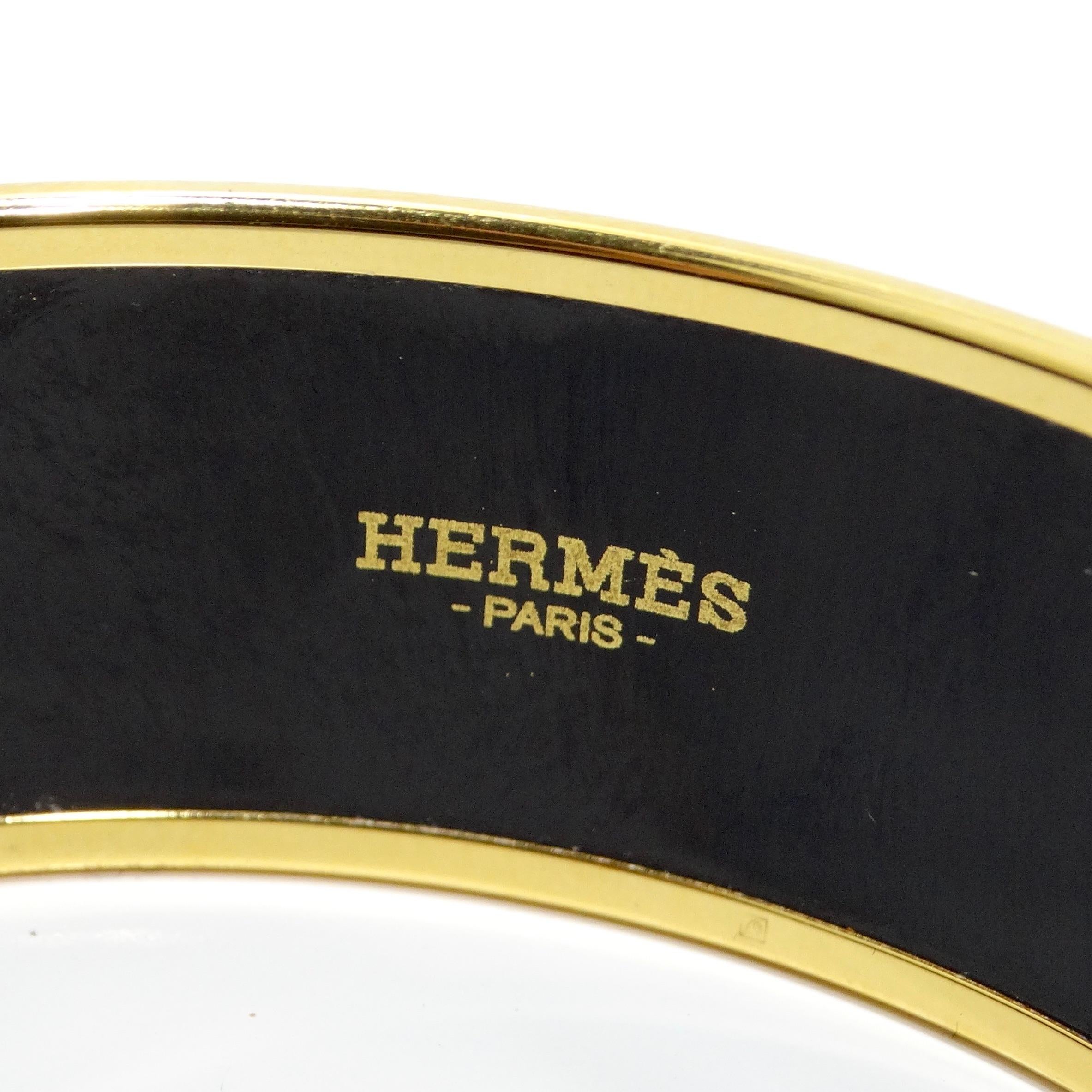 Hermes Vintage Emaille-Schnallenarmband im Angebot 2
