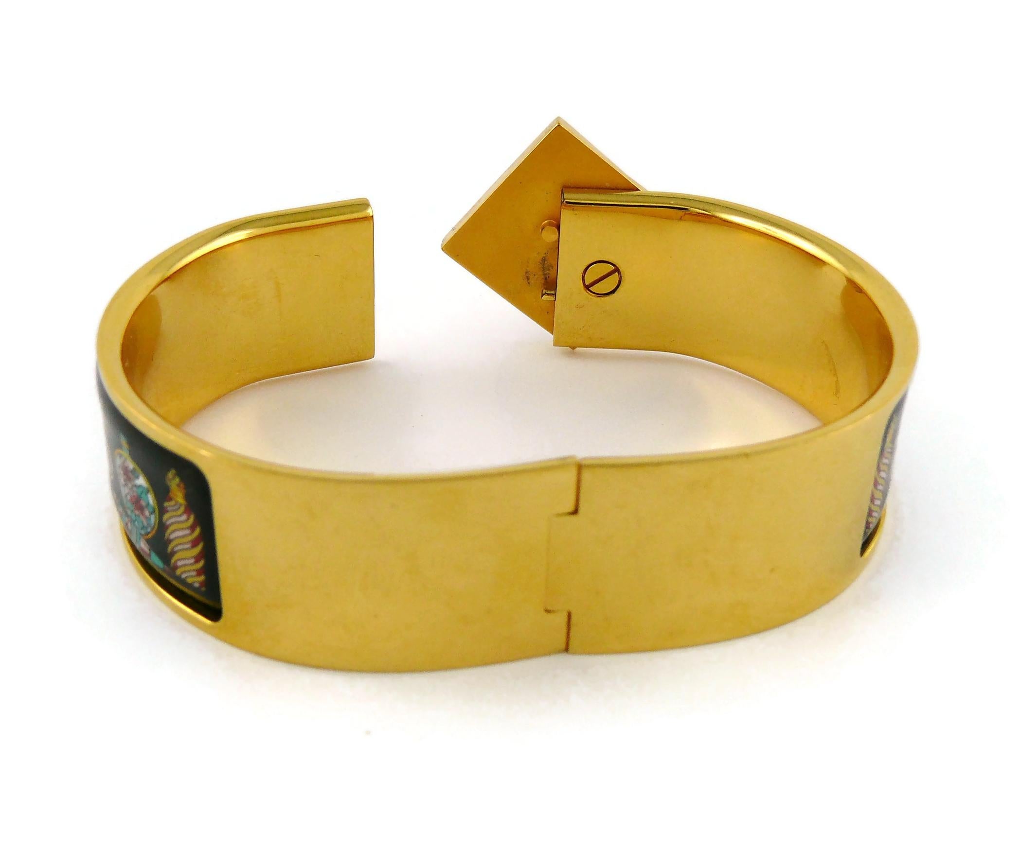 Hermes Vintage Enamel Flacons Loquet Bracelet 3